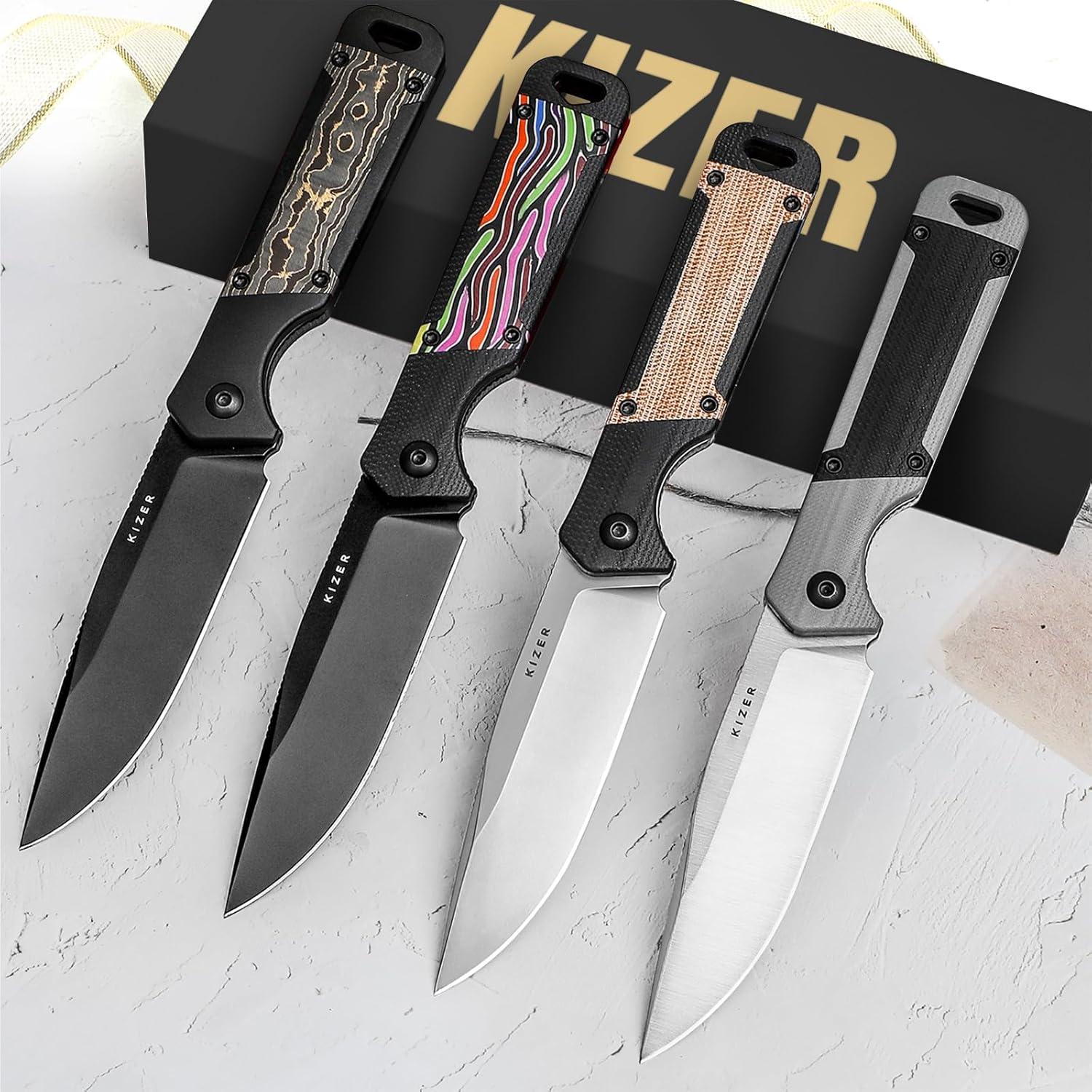 Cuchillo de Camping Kizer Militaw 20.77cm Nitro V con Funda