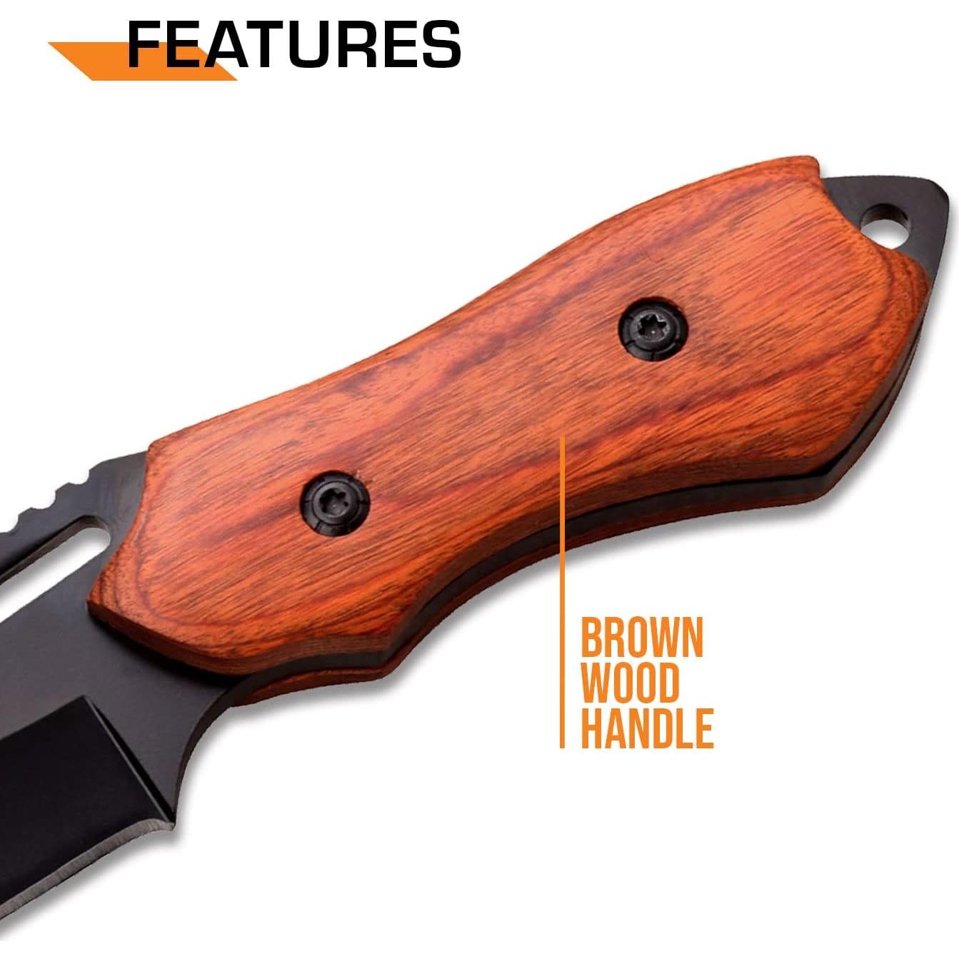 Cuchillo Fijo Elk Ridge ER-562 15.24 cm Acero Inoxidable Madera