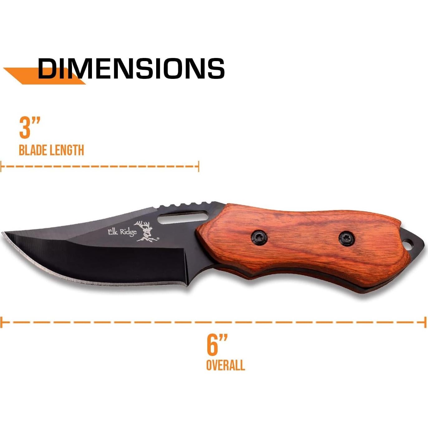 Cuchillo Fijo Elk Ridge ER-562 15.24 cm Acero Inoxidable Madera