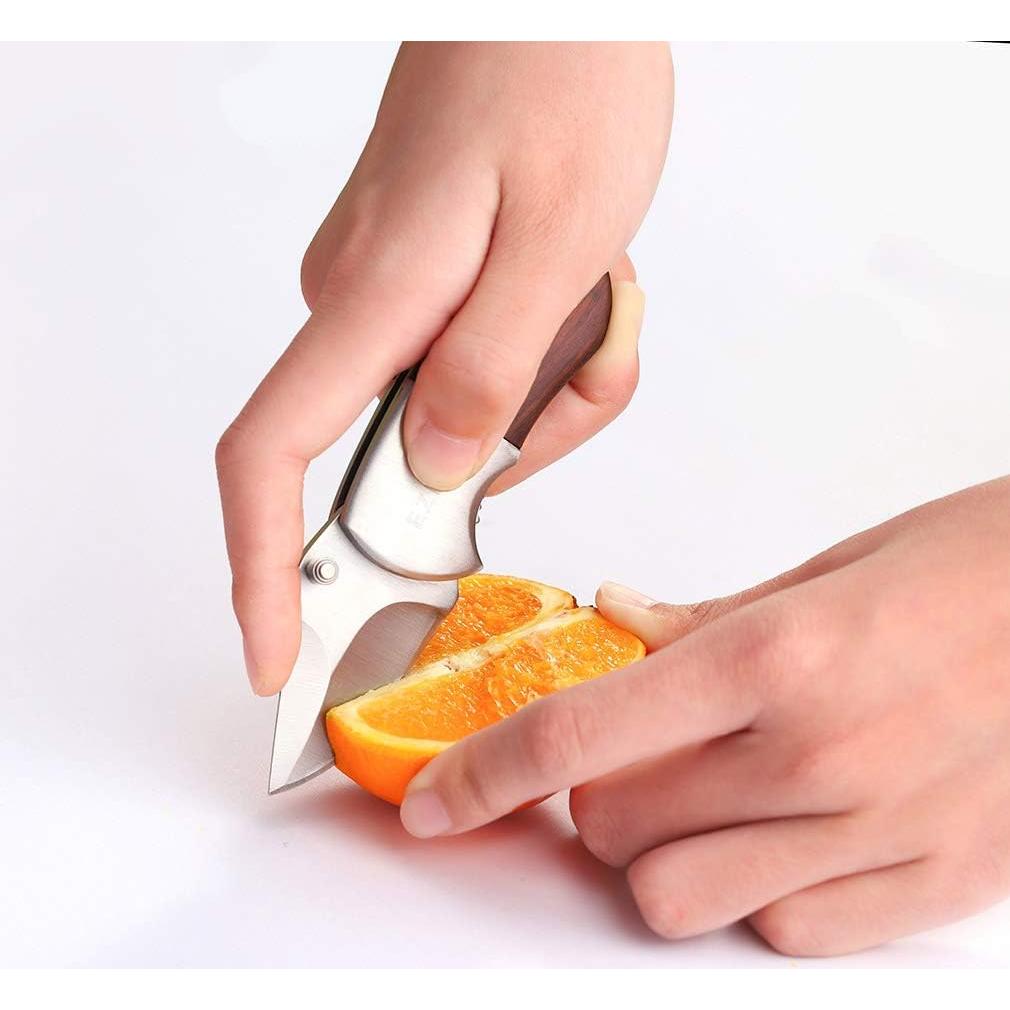 Cuchillo de bolsillo EZKIT plegable de acero inoxidable 5.08 cm