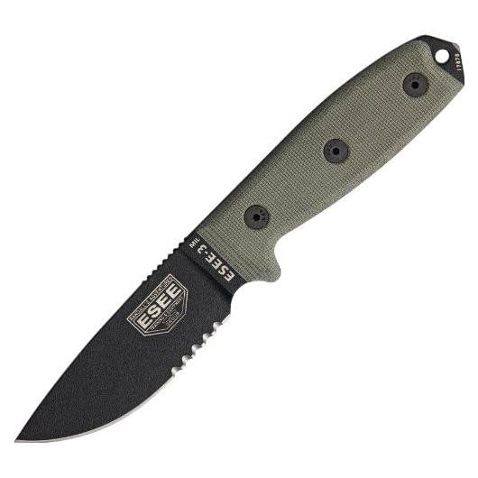 Cuchillo ESEE ES3MILSB-BRK 20.96 cm Acero al Carbono Serrado