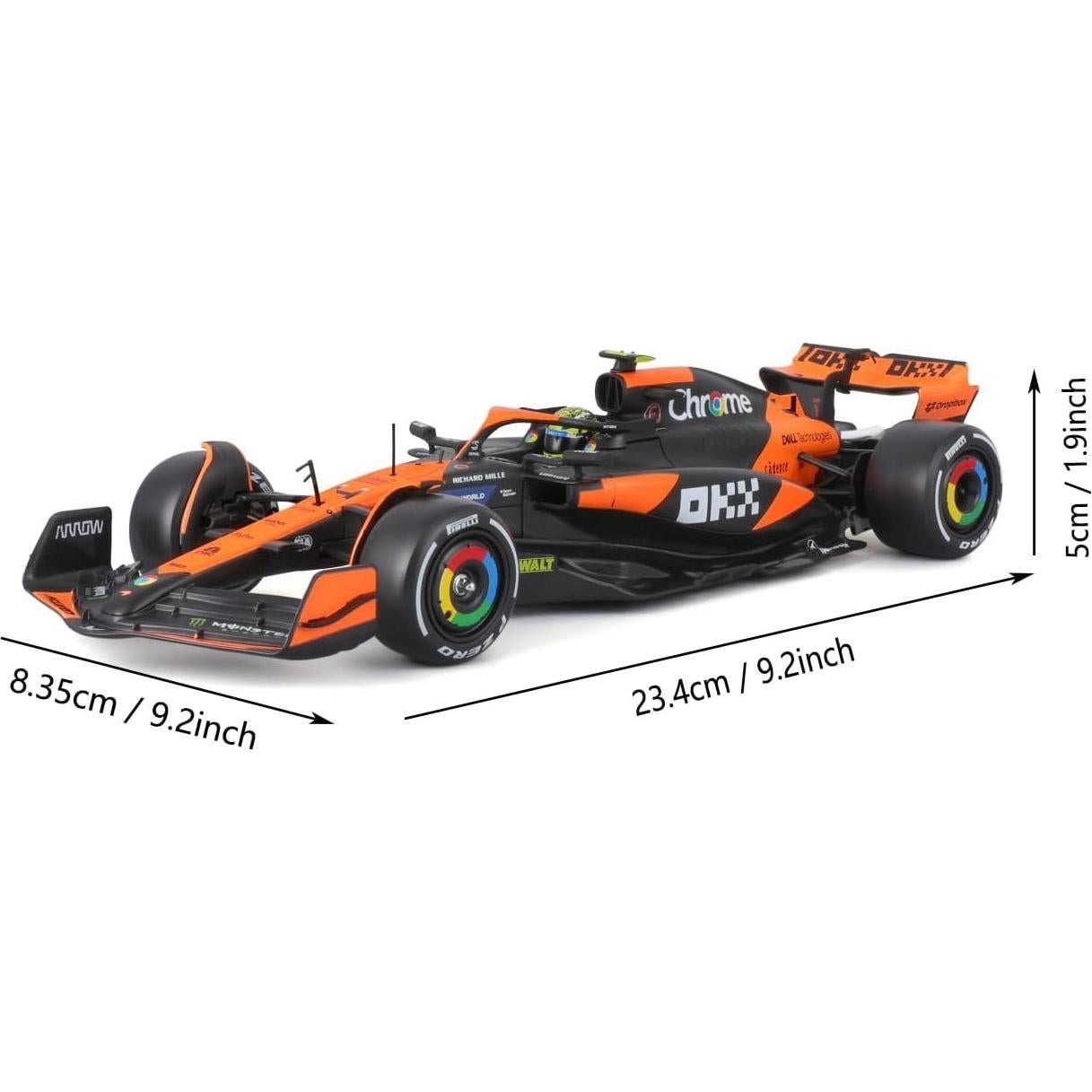 Modelo de Coche de Aleación 1/24 MCL38#4 Lando Norris