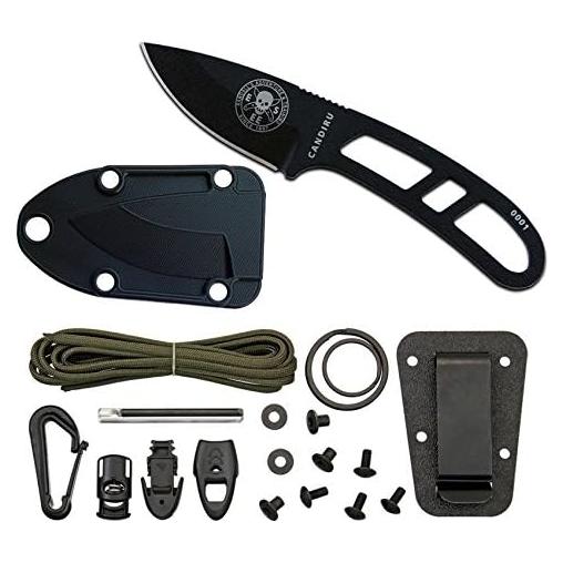 Cuchillo de Supervivencia ESEE Candiru Negro con Kit