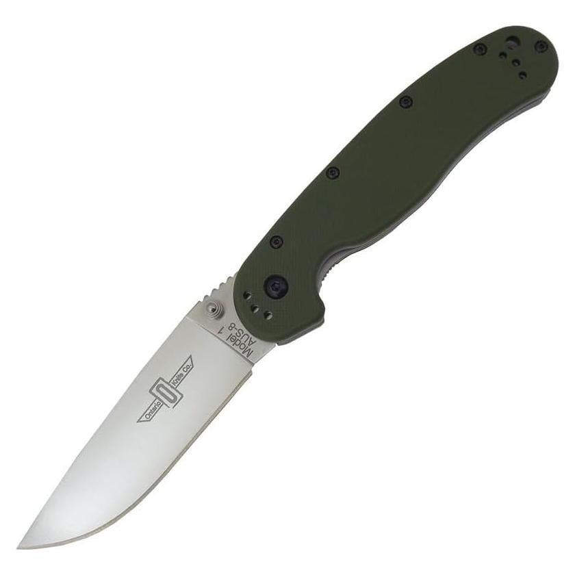 Cuchillo Plegable Ontario Rat 1, Hoja de Acero AUS-8 8.9 cm