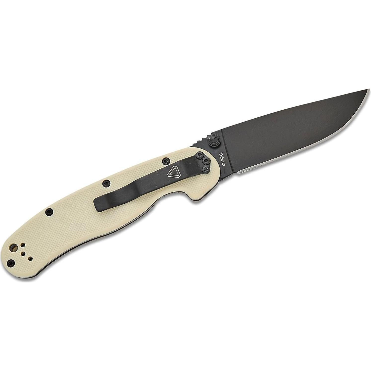 Cuchillo Plegable Ontario Rat II AUS-8 Mango Hueso 7.62 cm