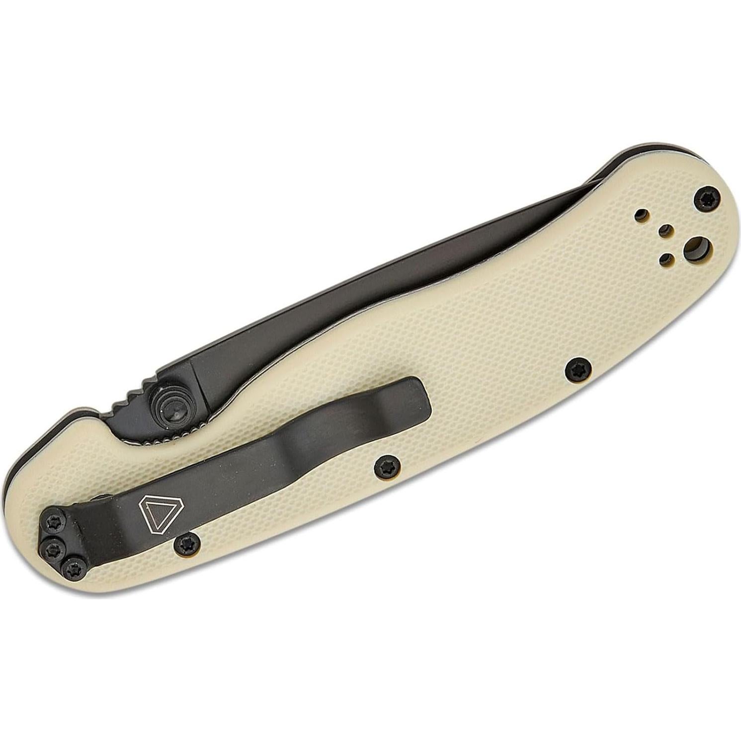 Cuchillo Plegable Ontario Rat II AUS-8 Mango Hueso 7.62 cm