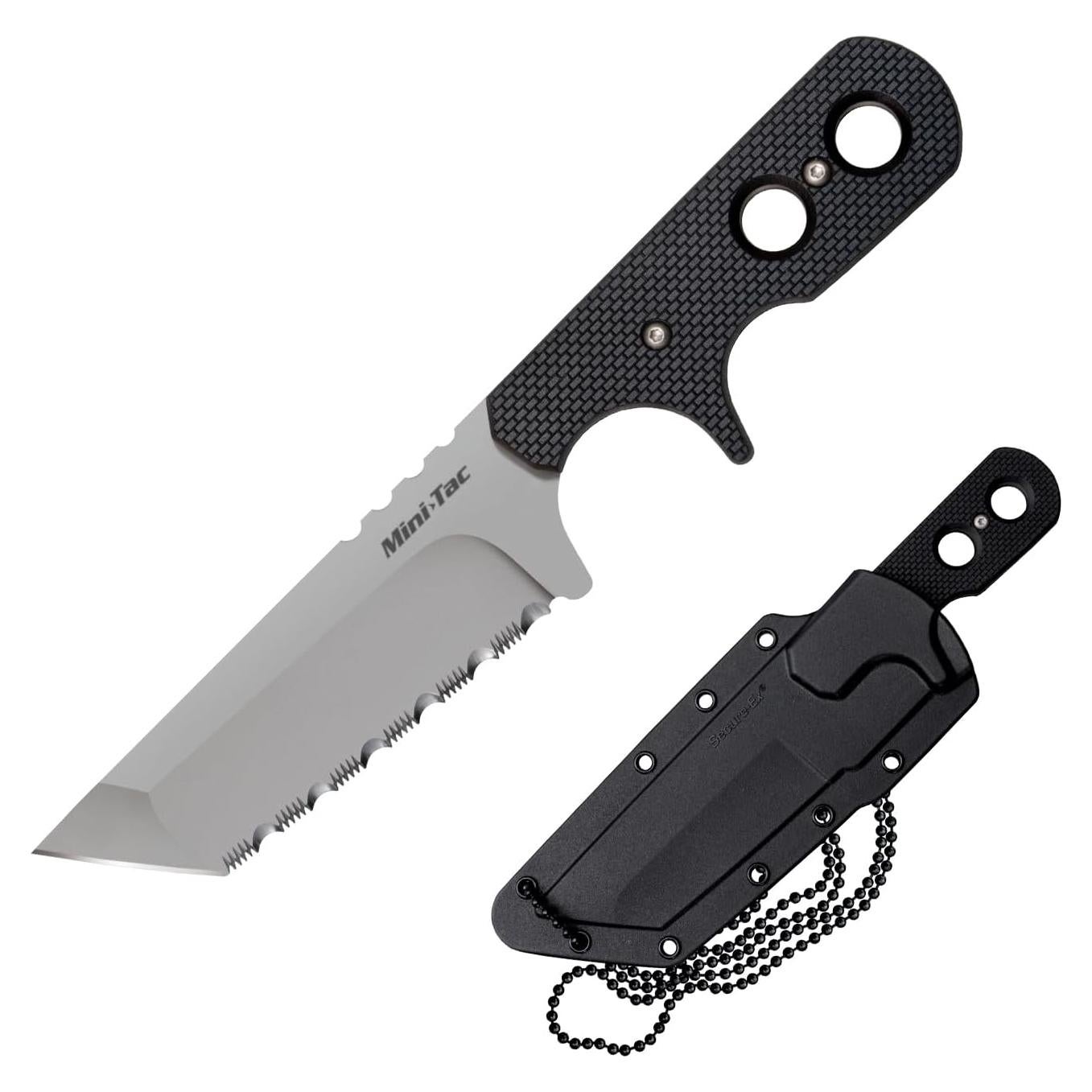 Cuchillo Táctico Cold Steel Mini Tac AUS8A Filo Serrado 3"