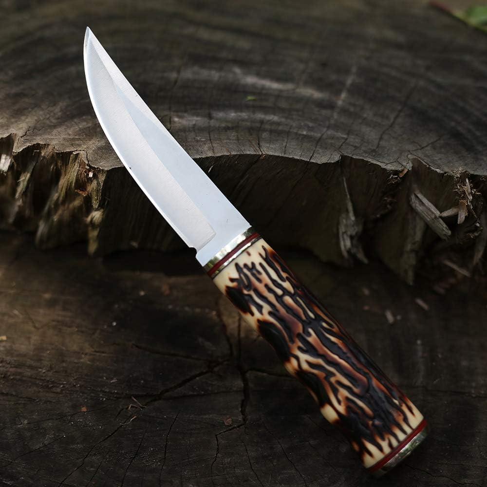 Cuchillo de Hoja Fija Cold Steel con Funda de Cuero 22cm