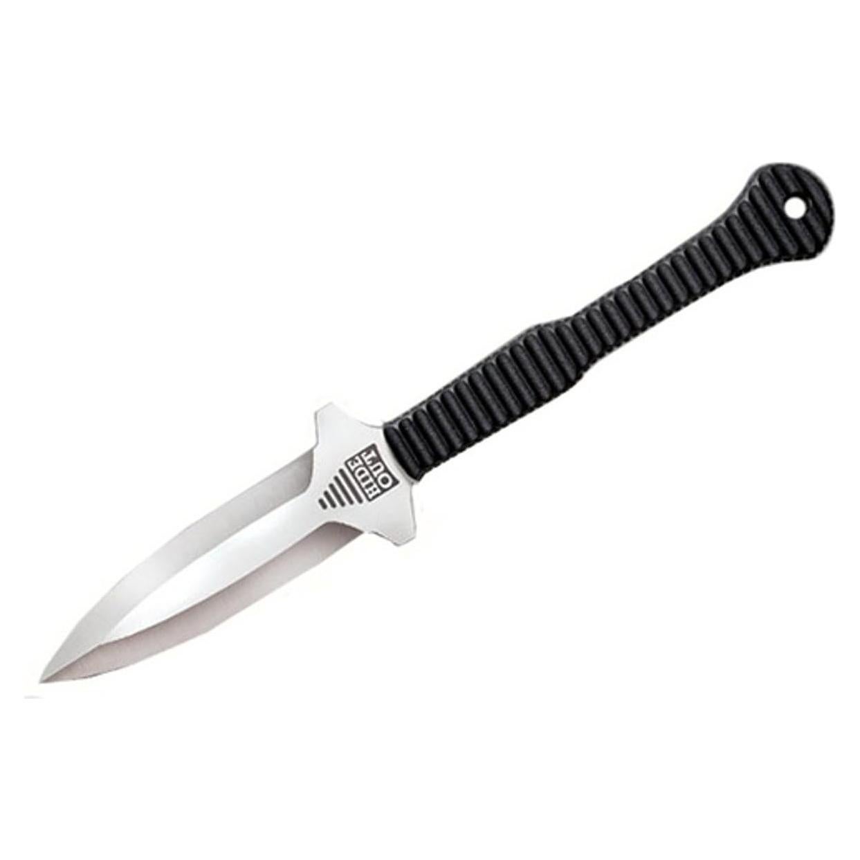 49NDEZ Hide Out Blade Knife, Black/Silver