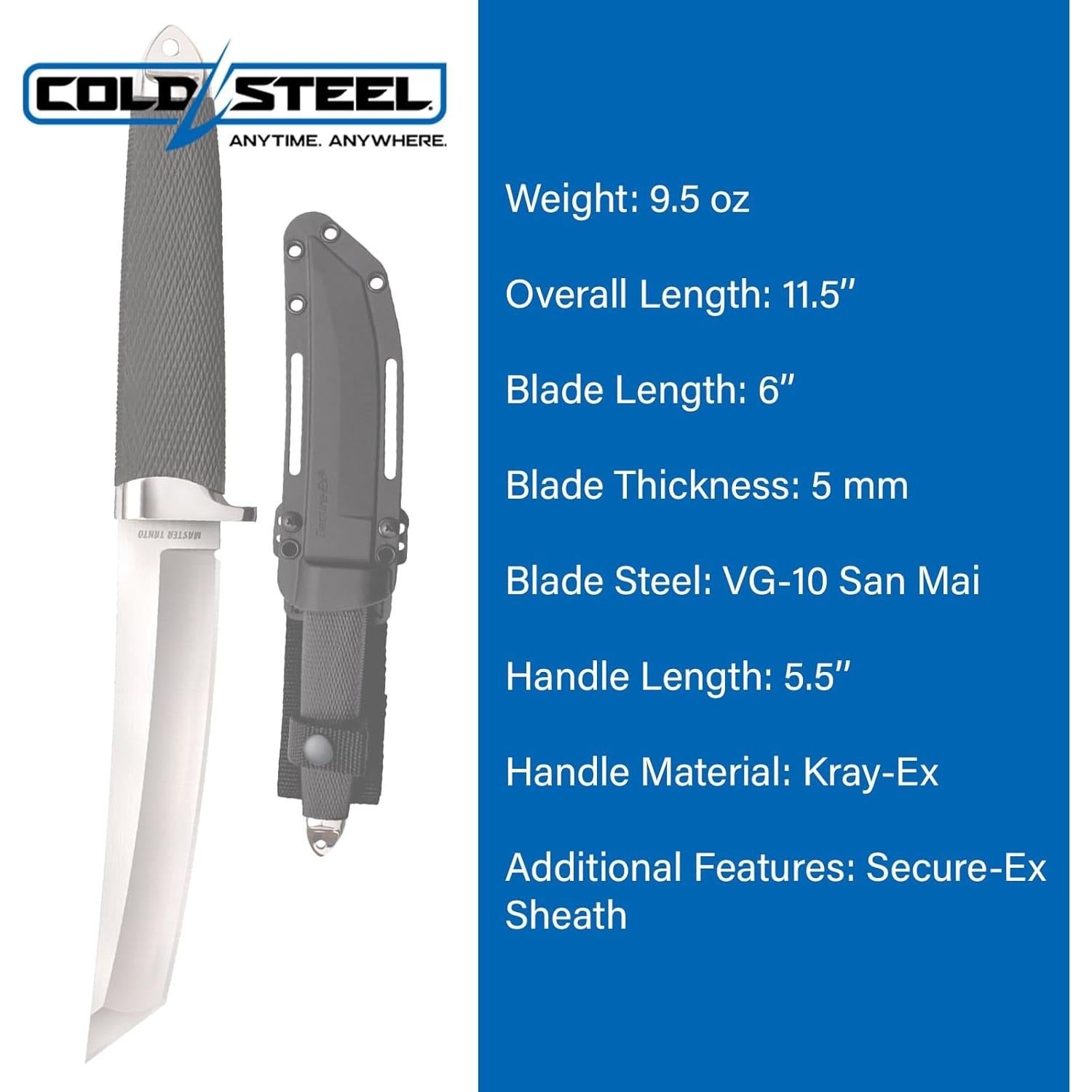 Cuchillo Fijo Cold Steel Master Tanto 15.2 cm VG-10 San Mai