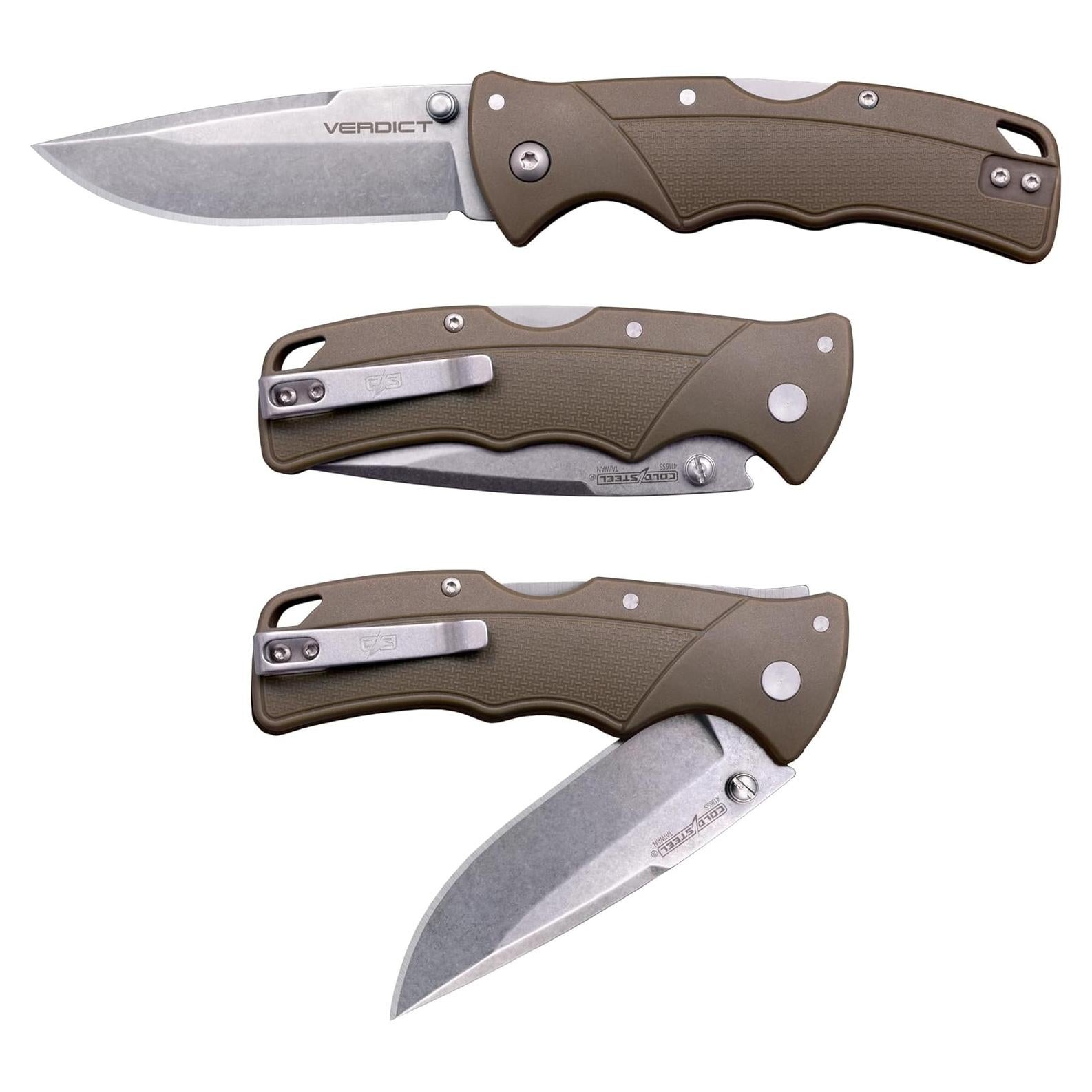 Cuchillo Plegable Cold Steel Verdict 3" Punta de Lanza Acero 4116SS