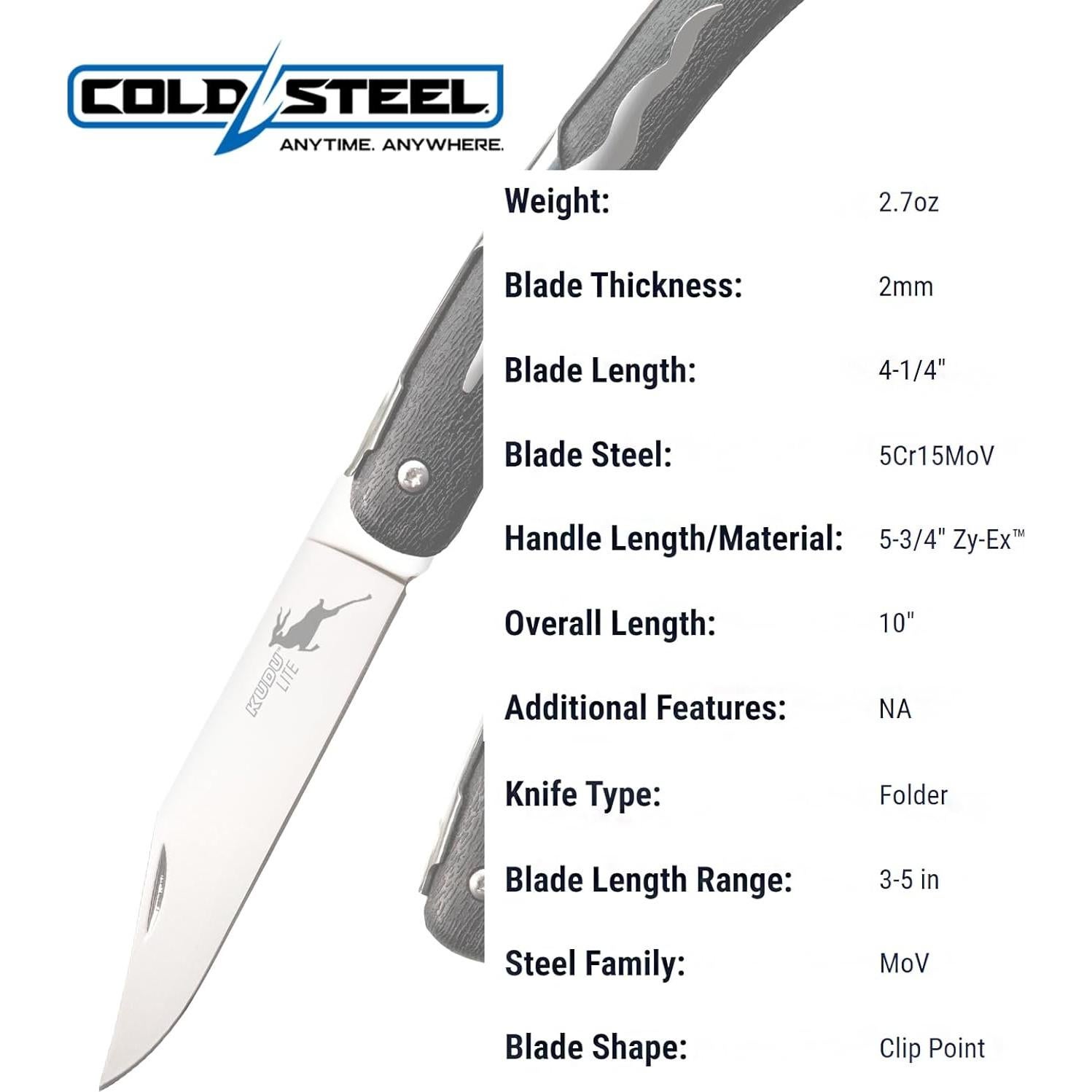 Cuchillo Plegable Cold Steel Kudu Lite 10.8 cm Acero Inoxidable