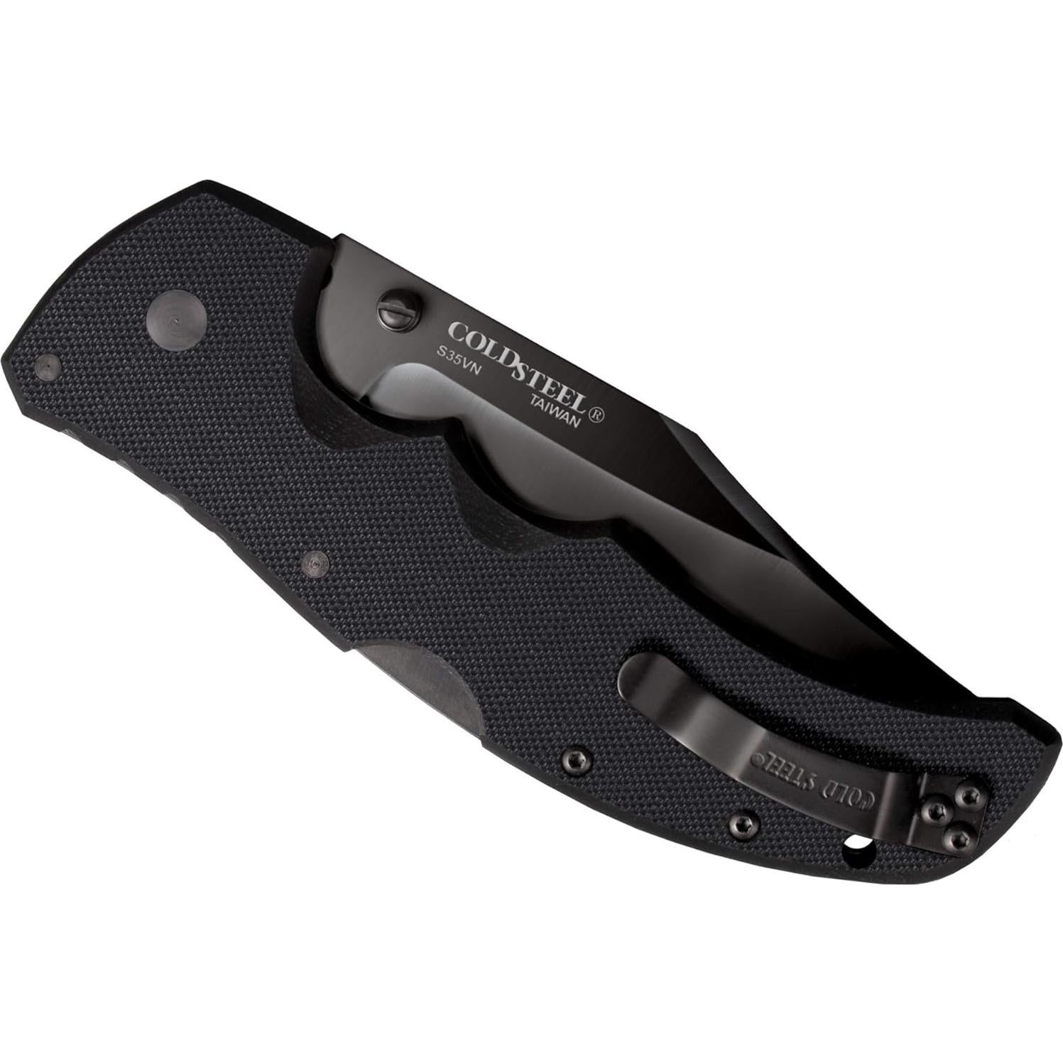 Cold Steel Recon 1 Folder Clip Pt. 4In Bold 9-3/8In Overall Folding Camping Knives, Black & 4-Max Scout Folding Knife with Tri-Ad Lock and G-10 Handle, One Size