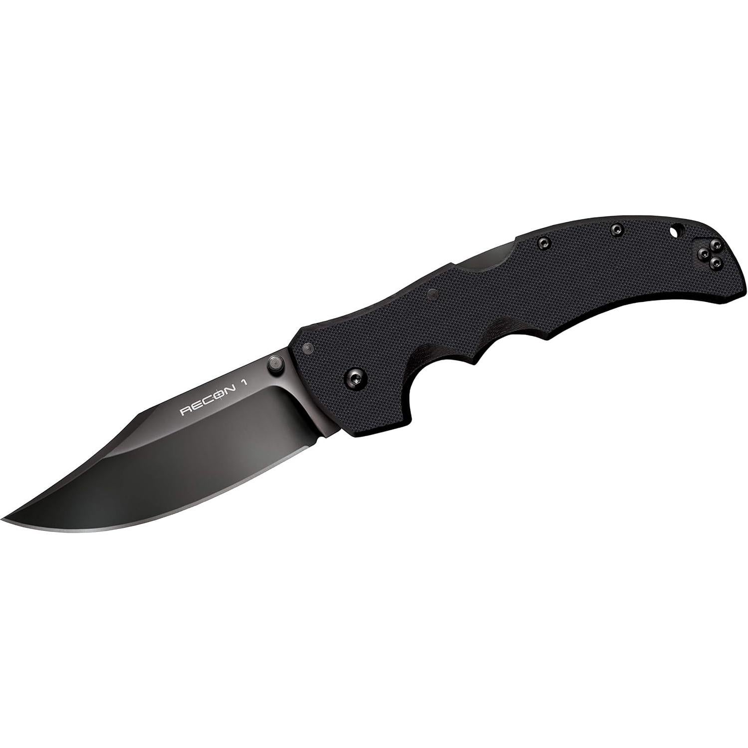 Cold Steel Recon 1 Folder Clip Pt. 4In Bold 9-3/8In Overall Folding Camping Knives, Black & 4-Max Scout Folding Knife with Tri-Ad Lock and G-10 Handle, One Size