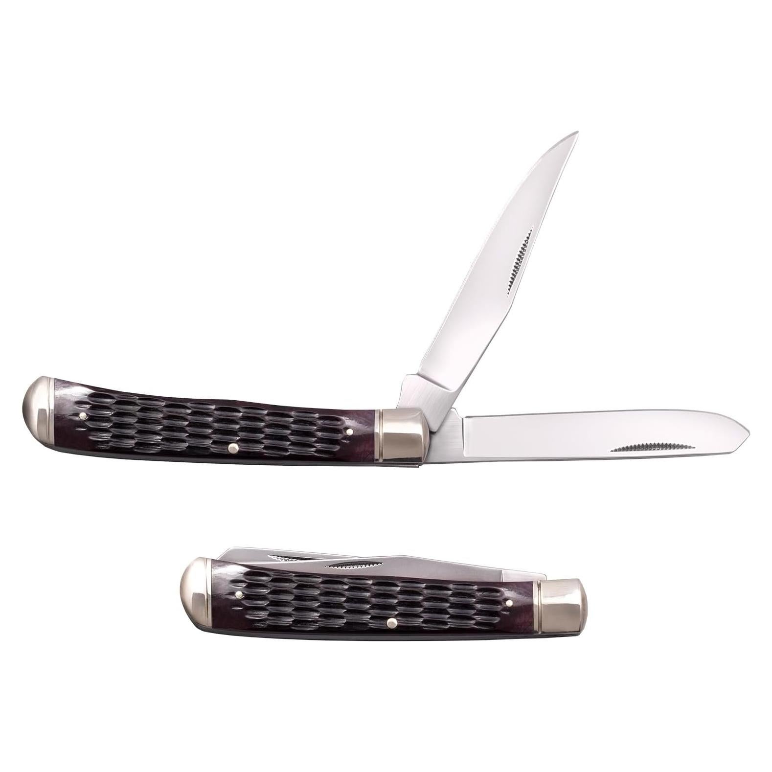 Cuchillo Plegable Cold Steel Trapper 2 Cuchillas Hueso 8.4 cm