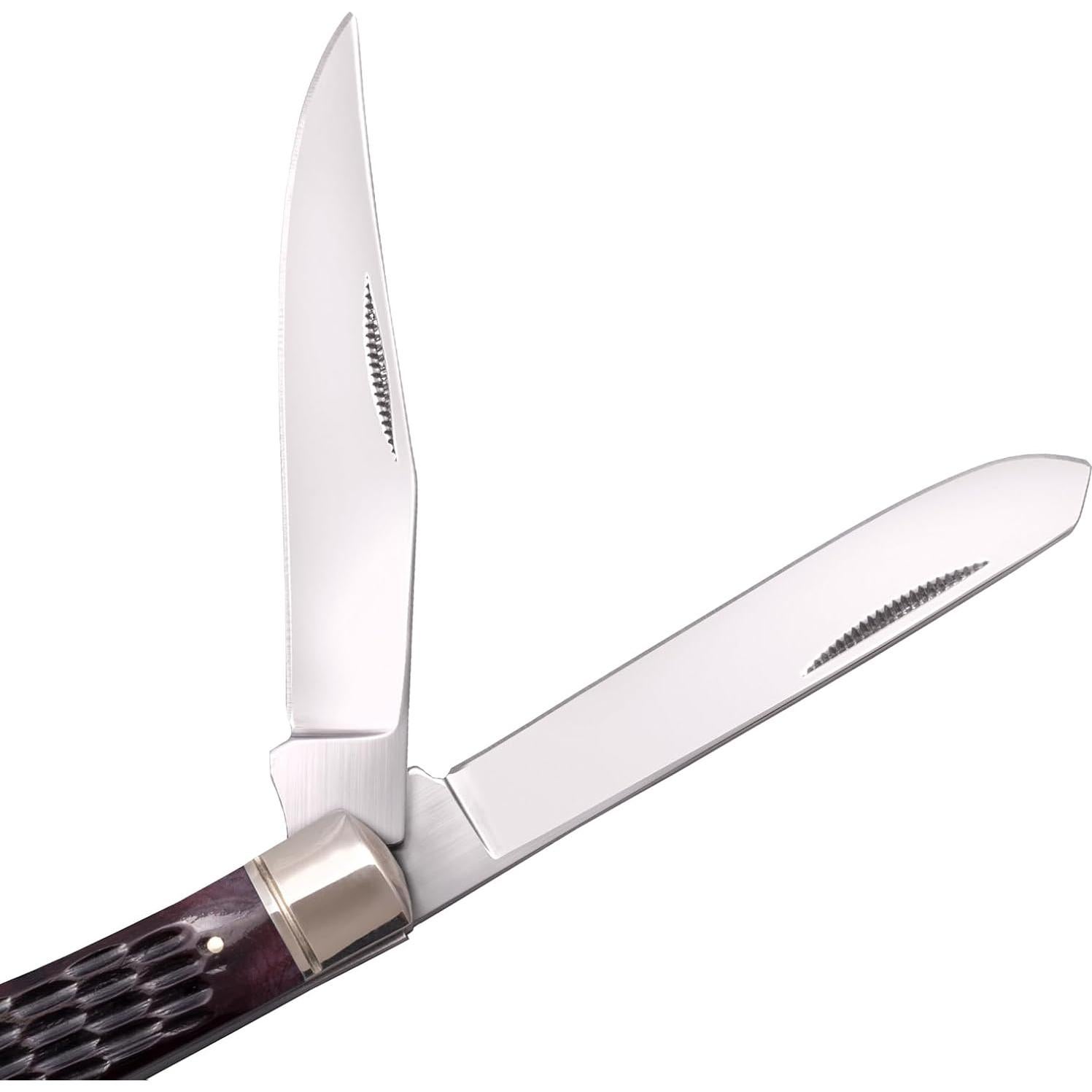 Cuchillo Plegable Cold Steel Trapper 2 Cuchillas Hueso 8.4 cm