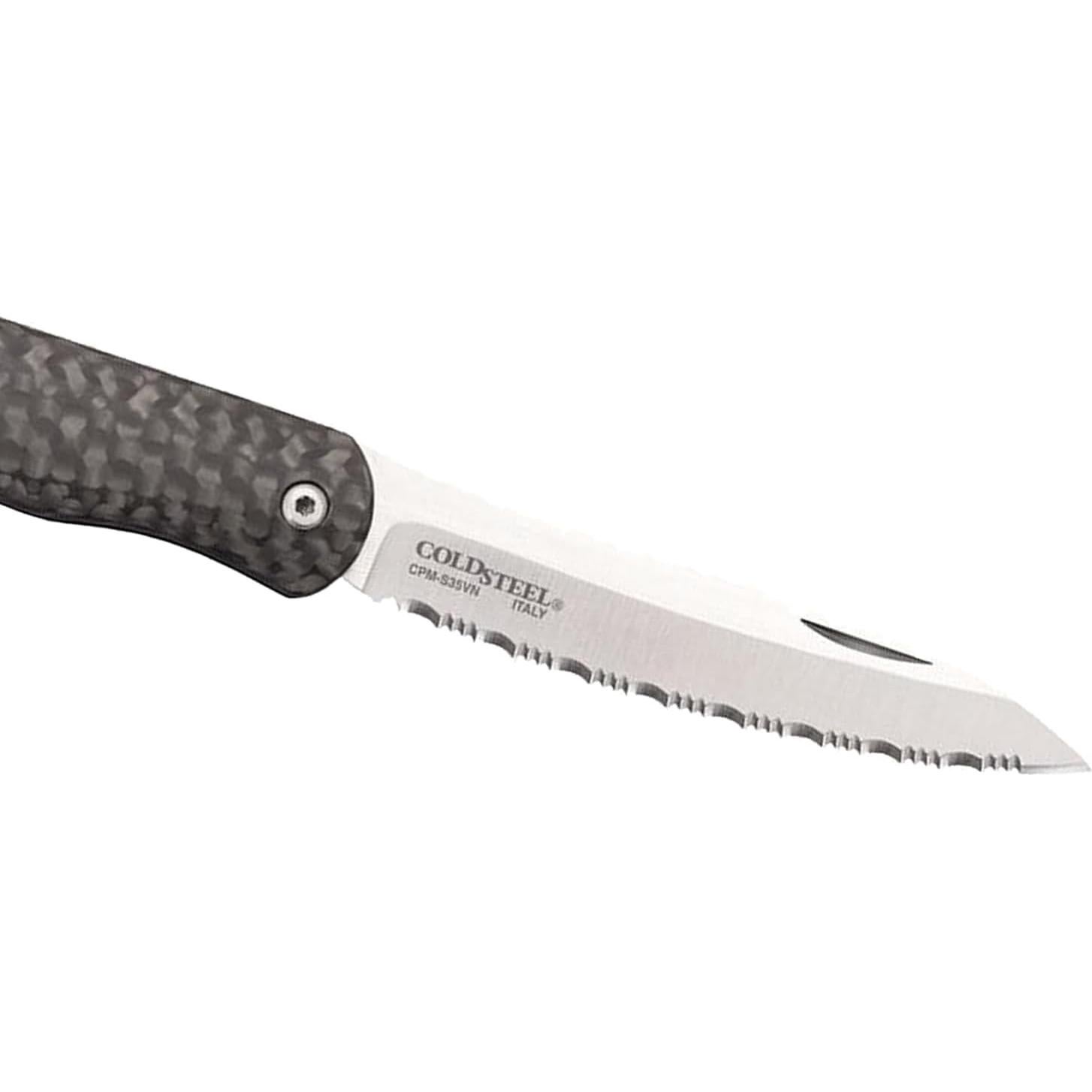 COLD STEEL Lucky Twin 2.625" S35VN Blades 3.25" Carbon Fiber Handle Everyday Carry Compact Pocket Folding Knife w/Slip Joint Lock