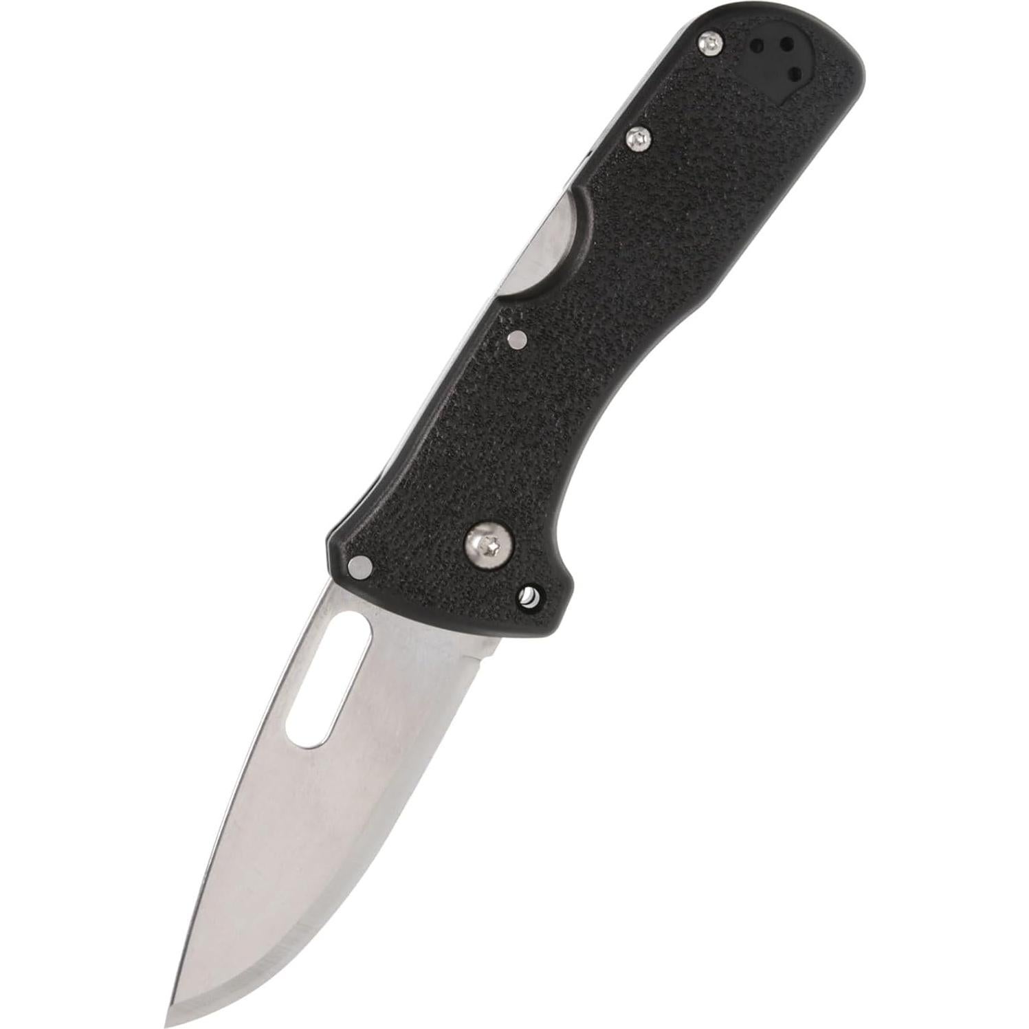 Click N Cut Folder Durable Hunting & Hiking Steel 5 Oz Compact 7" Long Folding Knife with Strong Lock & 2 Interchangeable Blades