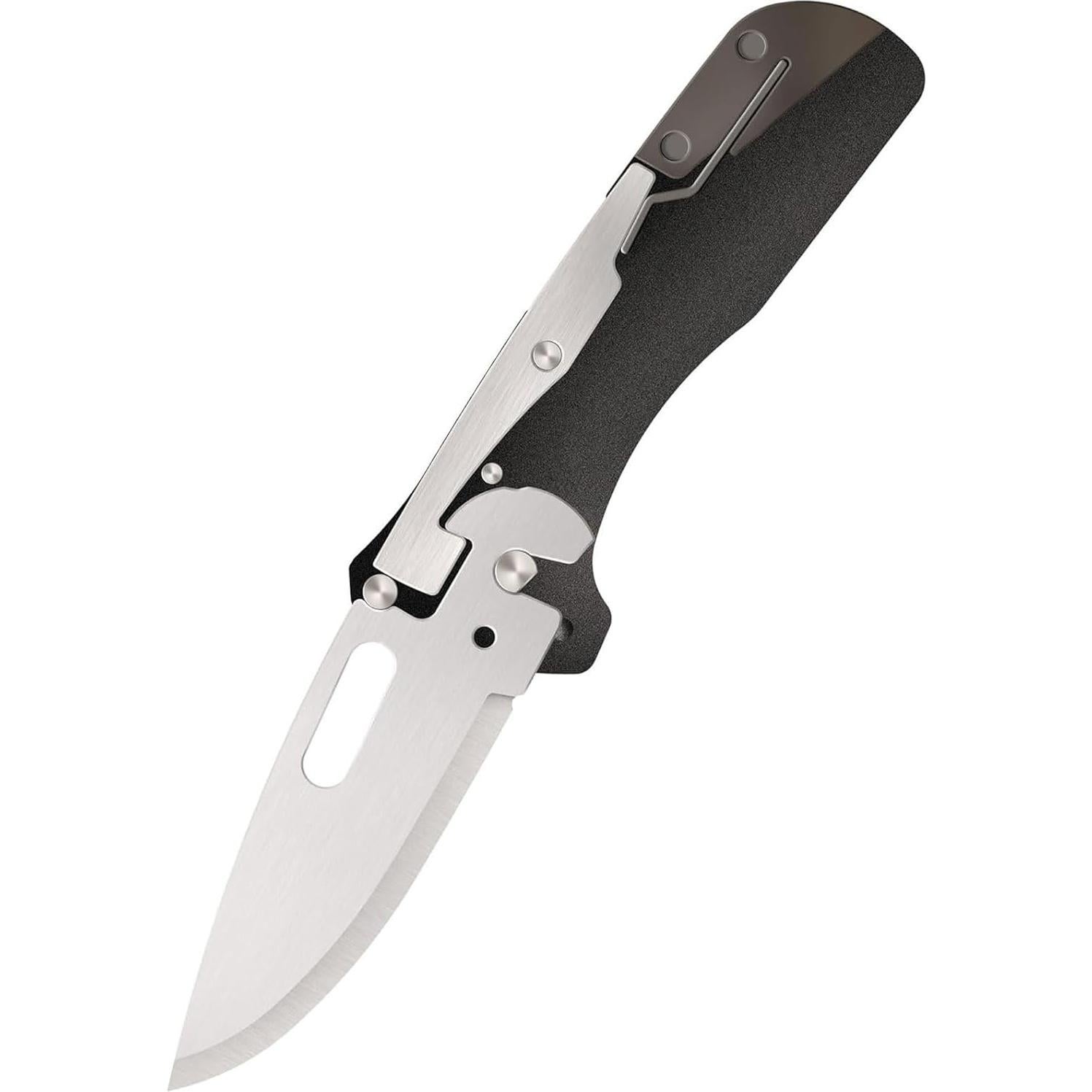 Click N Cut Folder Durable Hunting & Hiking Steel 5 Oz Compact 7" Long Folding Knife with Strong Lock & 2 Interchangeable Blades