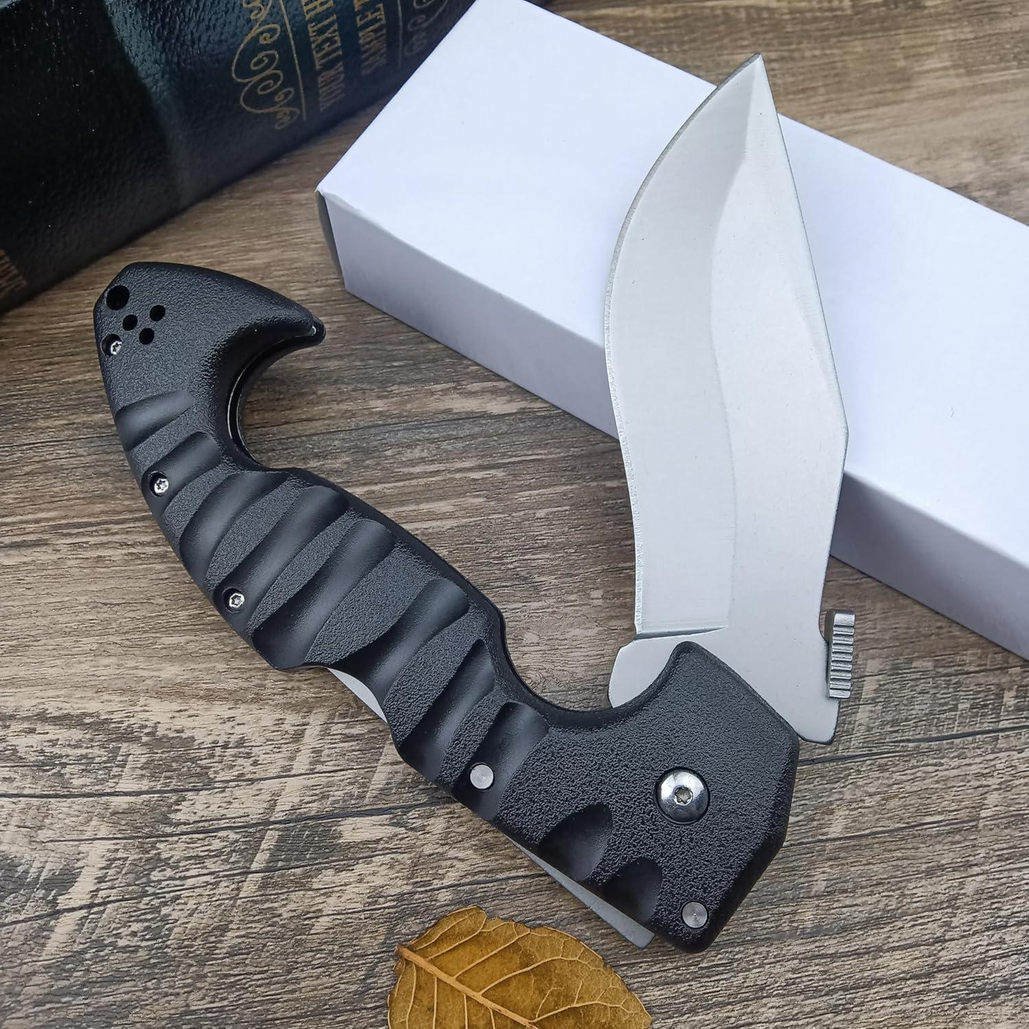 Cuchillo Plegable Lockback Genérico AUS8 26.4cm EDC Camping