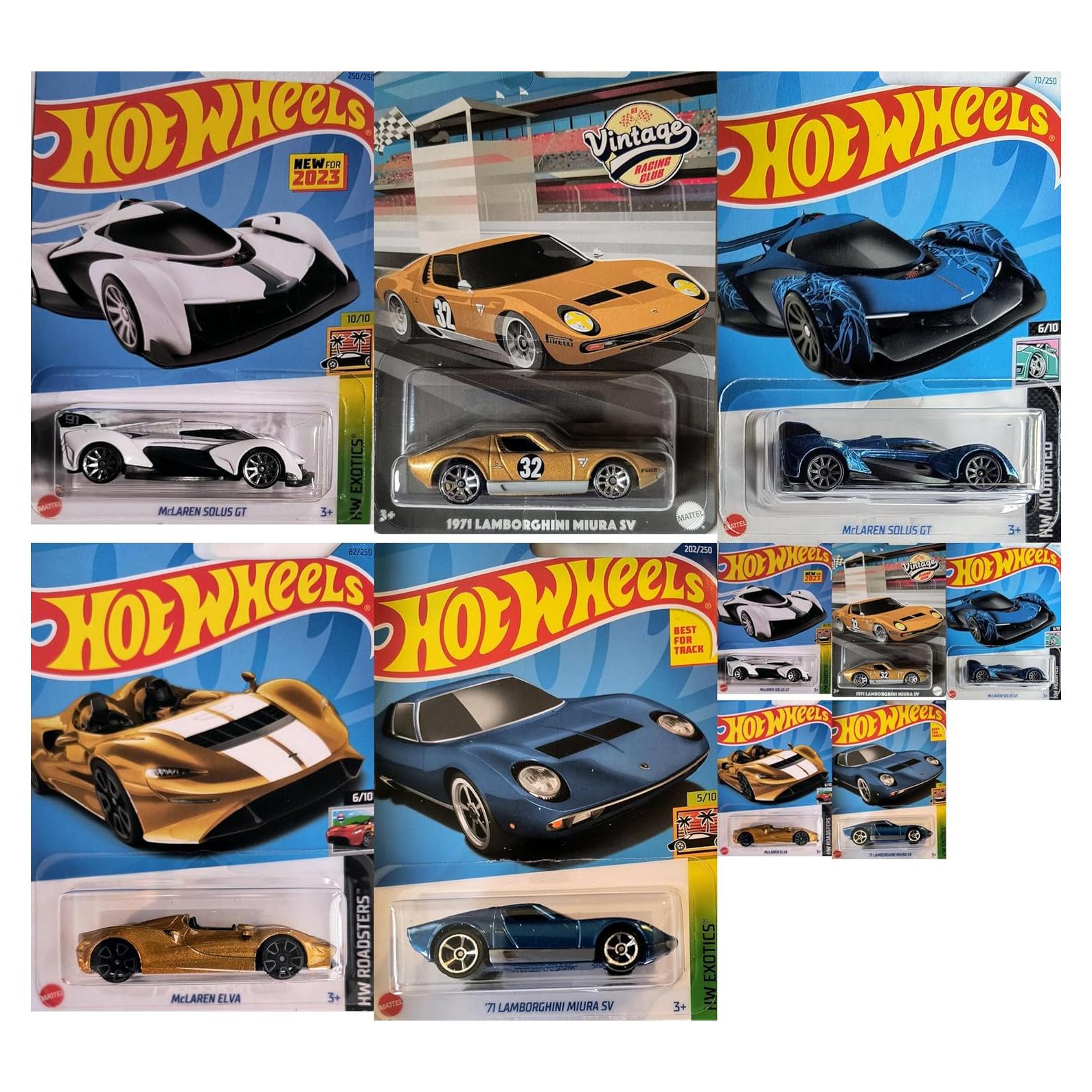 Conjunto de 5 coches Hot Wheels Mattel a escala 1:64
