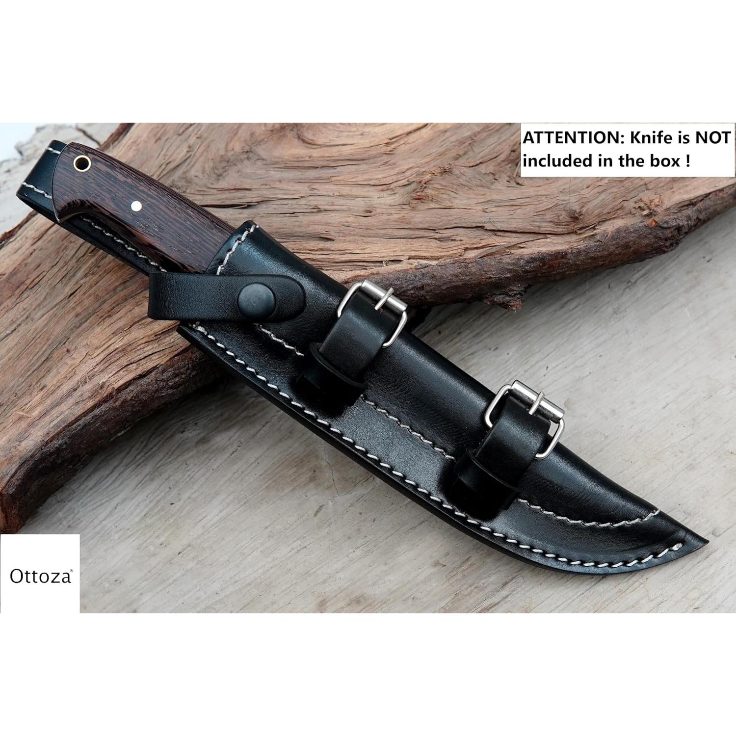 Funda de Cuchillo de Cuero Ottoza 162 para Hoja Fija 17.78 cm