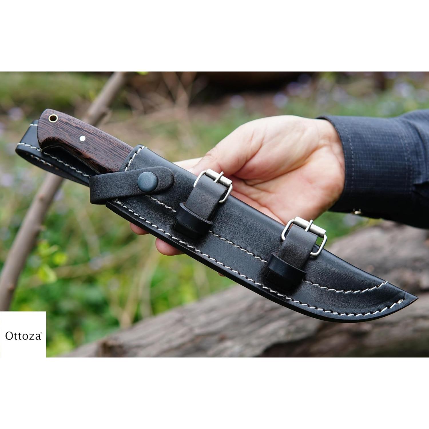 Funda de Cuchillo de Cuero Ottoza 162 para Hoja Fija 17.78 cm