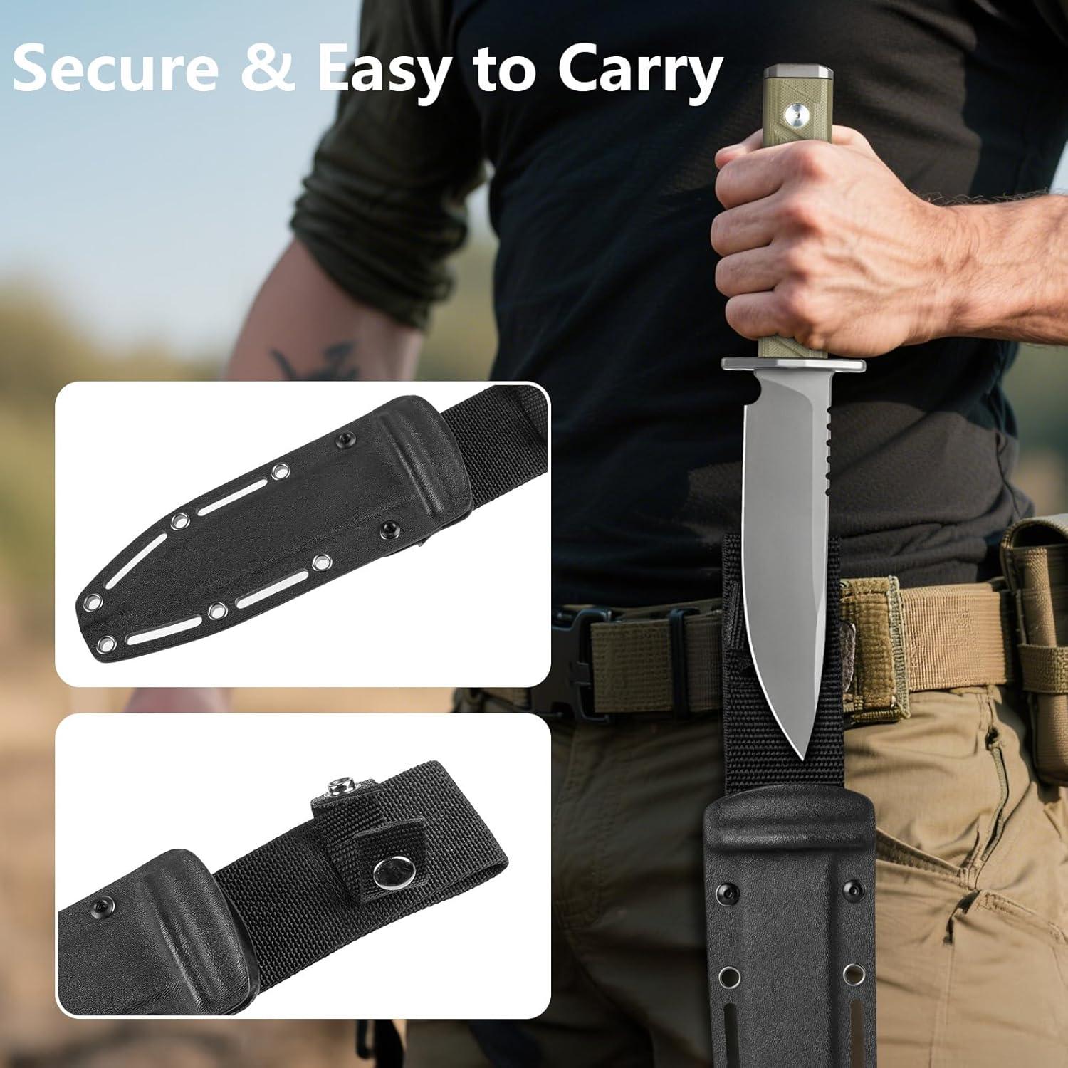 Cuchillo de Supervivencia Noxozoqm 006 Hoja Fija 14.99 cm