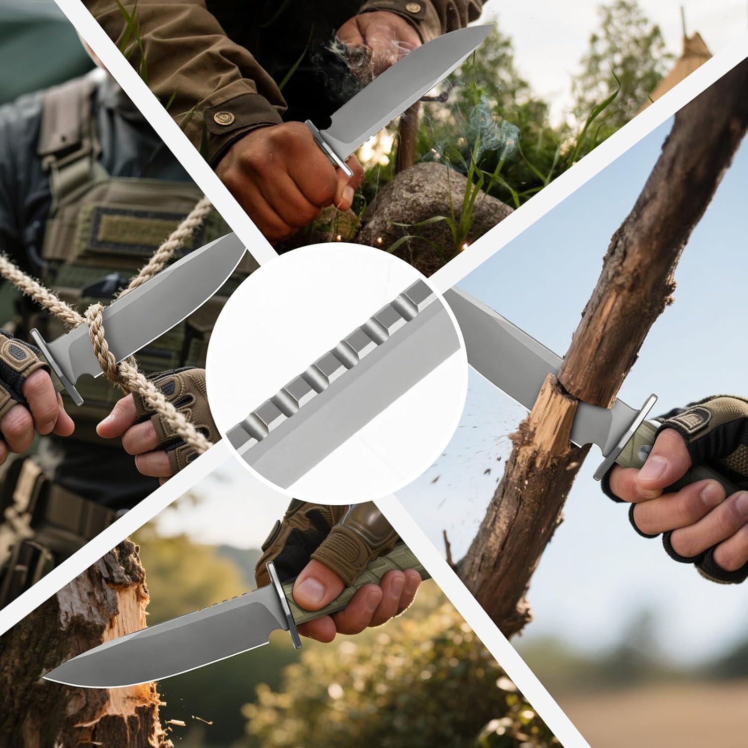 Cuchillo de Supervivencia Noxozoqm 006 Hoja Fija 14.99 cm