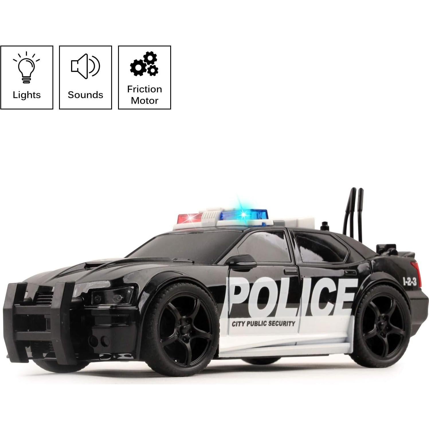 Coche de Policía Vokodo 1:20 con Luces y Sonidos para Niños