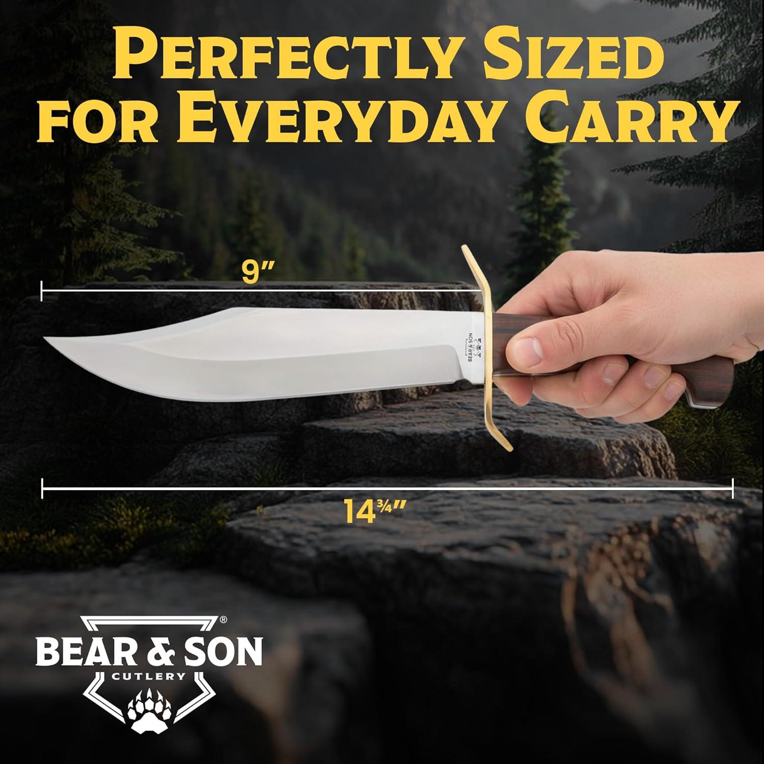 Cuchillo Bowie Gold Rush Bear & Son 37.5 cm Acero Sandvik