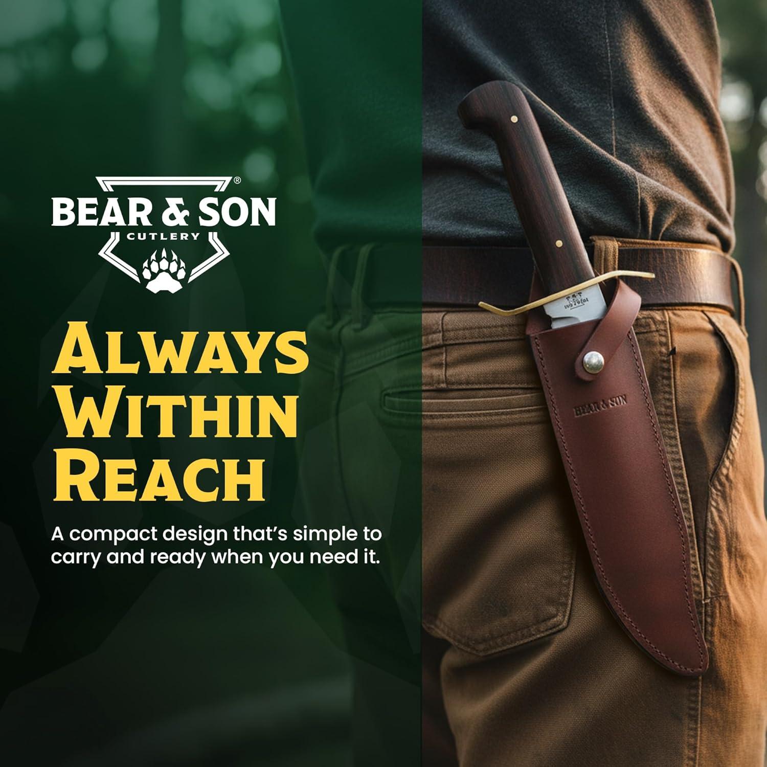 Cuchillo Bowie Gold Rush Bear & Son 37.5 cm Acero Sandvik