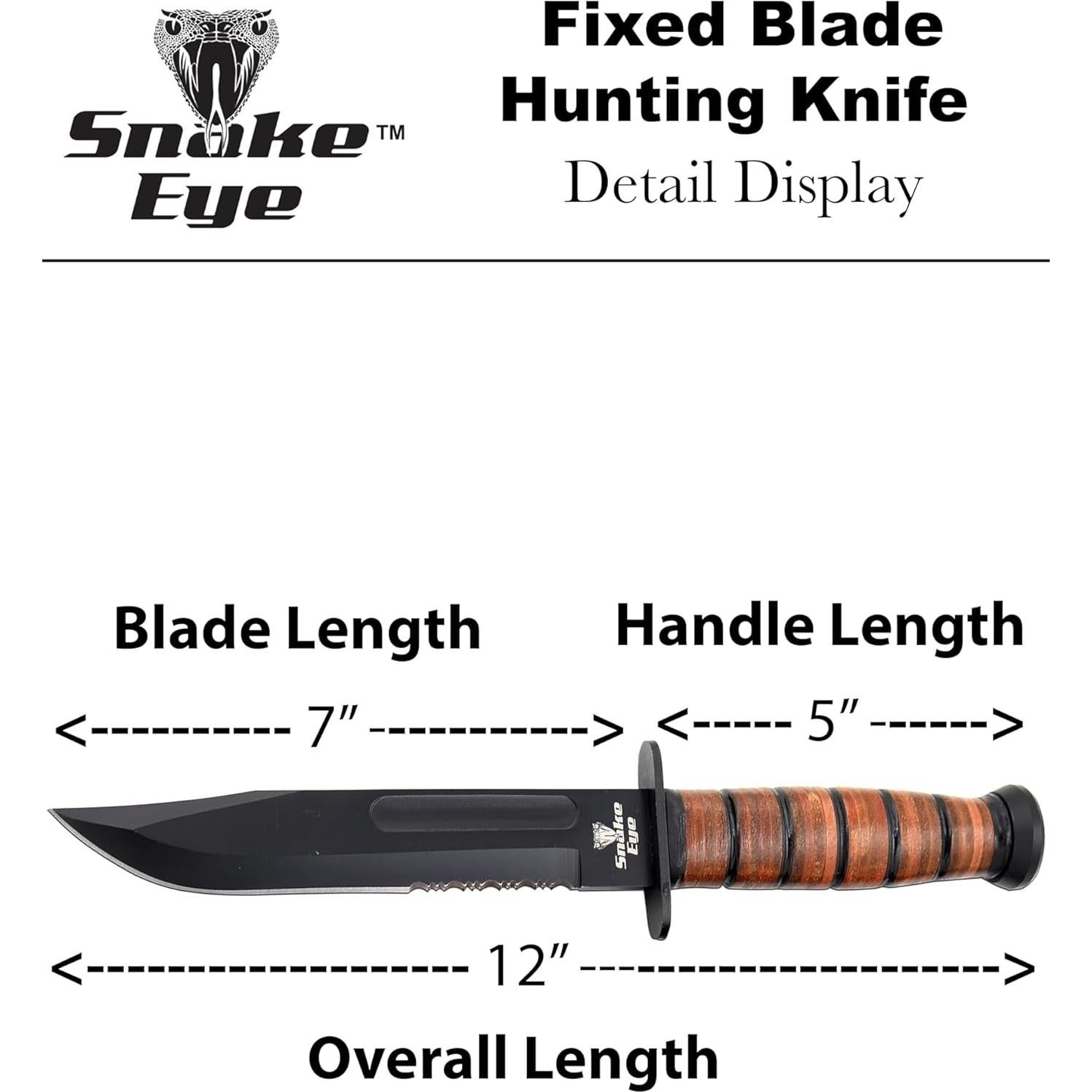 Cuchillo Táctico Doble Filo Snake Eye 30.48 cm con Funda