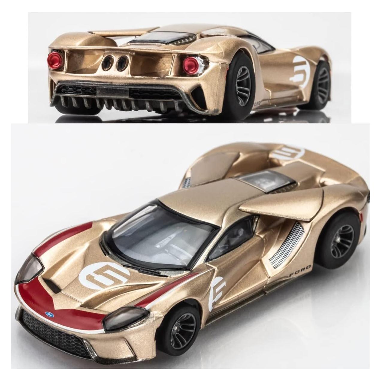 Coche de Slot AFX Ford GT Heritage #5 Dorado Escala HO