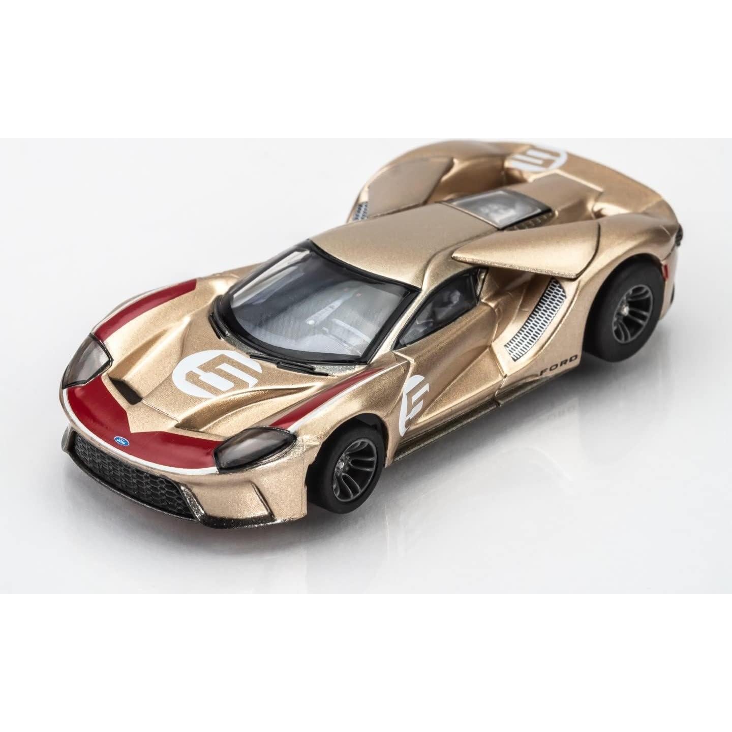 Coche de Slot AFX Ford GT Heritage #5 Dorado Escala HO