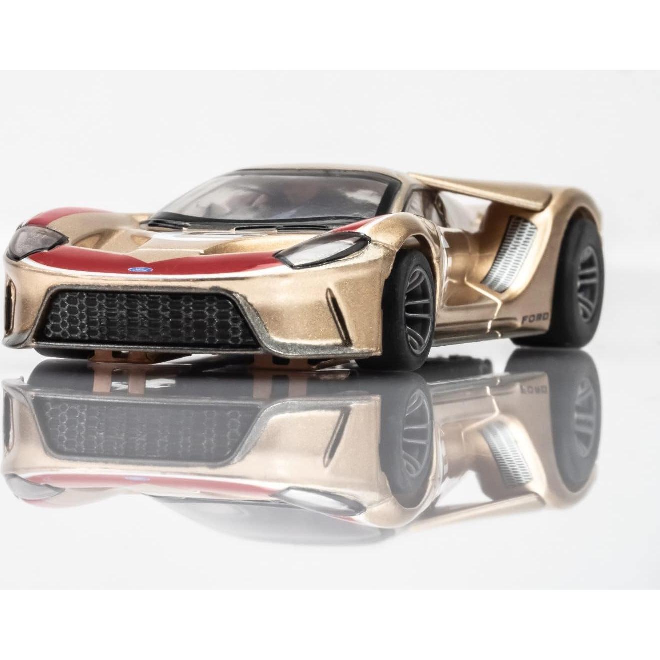 Coche de Slot AFX Ford GT Heritage #5 Dorado Escala HO