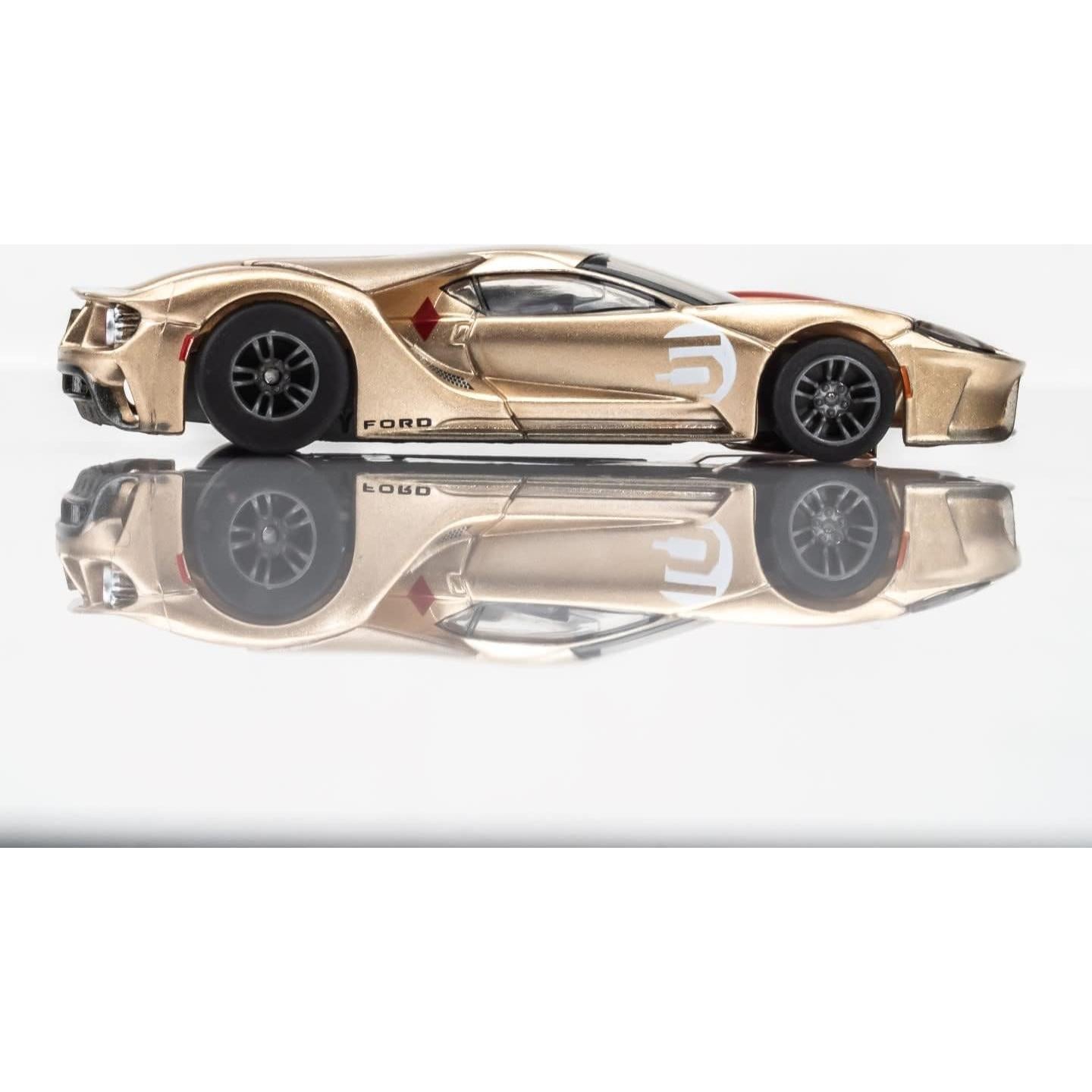 Coche de Slot AFX Ford GT Heritage #5 Dorado Escala HO