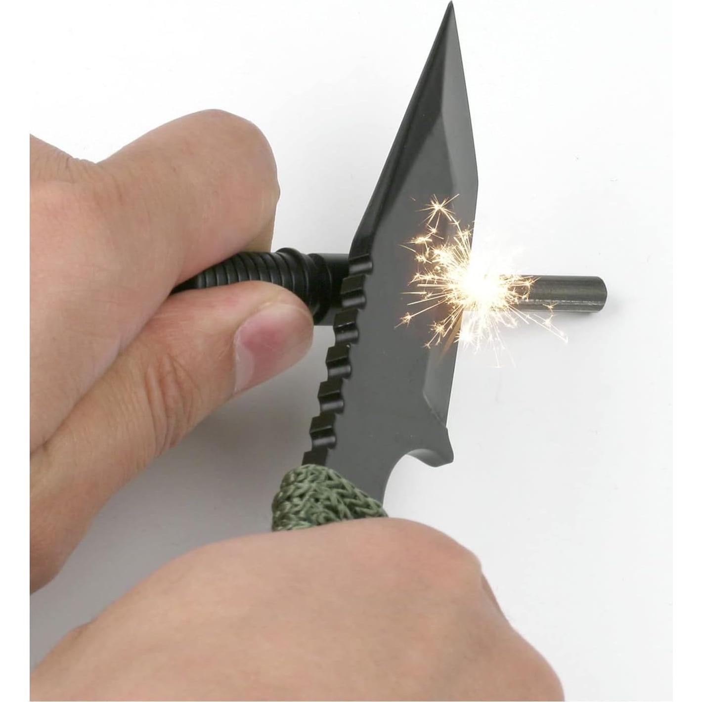 Cuchillo Fijo Superviviente HK-106320-2 con Funda y Encendedor