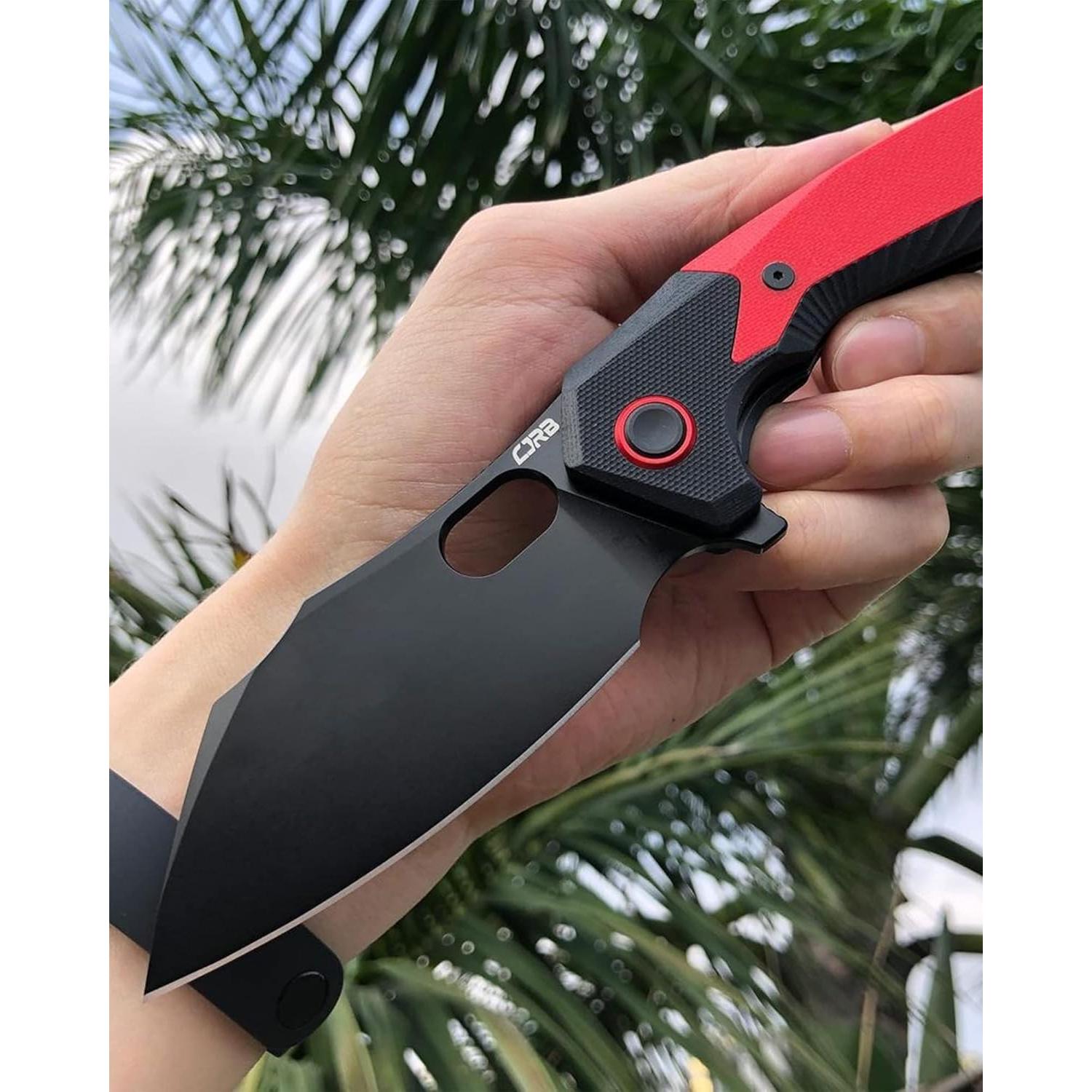 Cuchillo Plegable CJRB Caldera J1923 EDC Rojo G10 8.9 cm