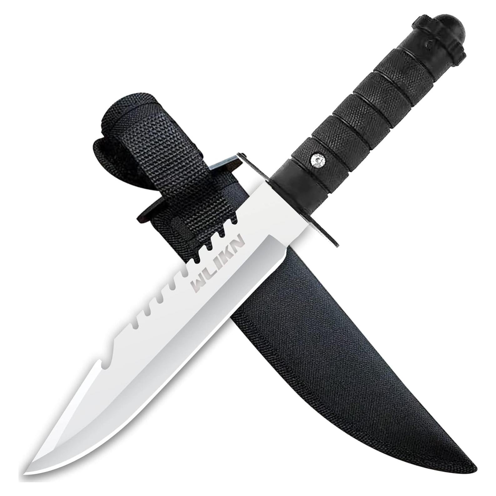 Cuchillo Bowie de Supervivencia Wlikn 15.24 cm con Funda