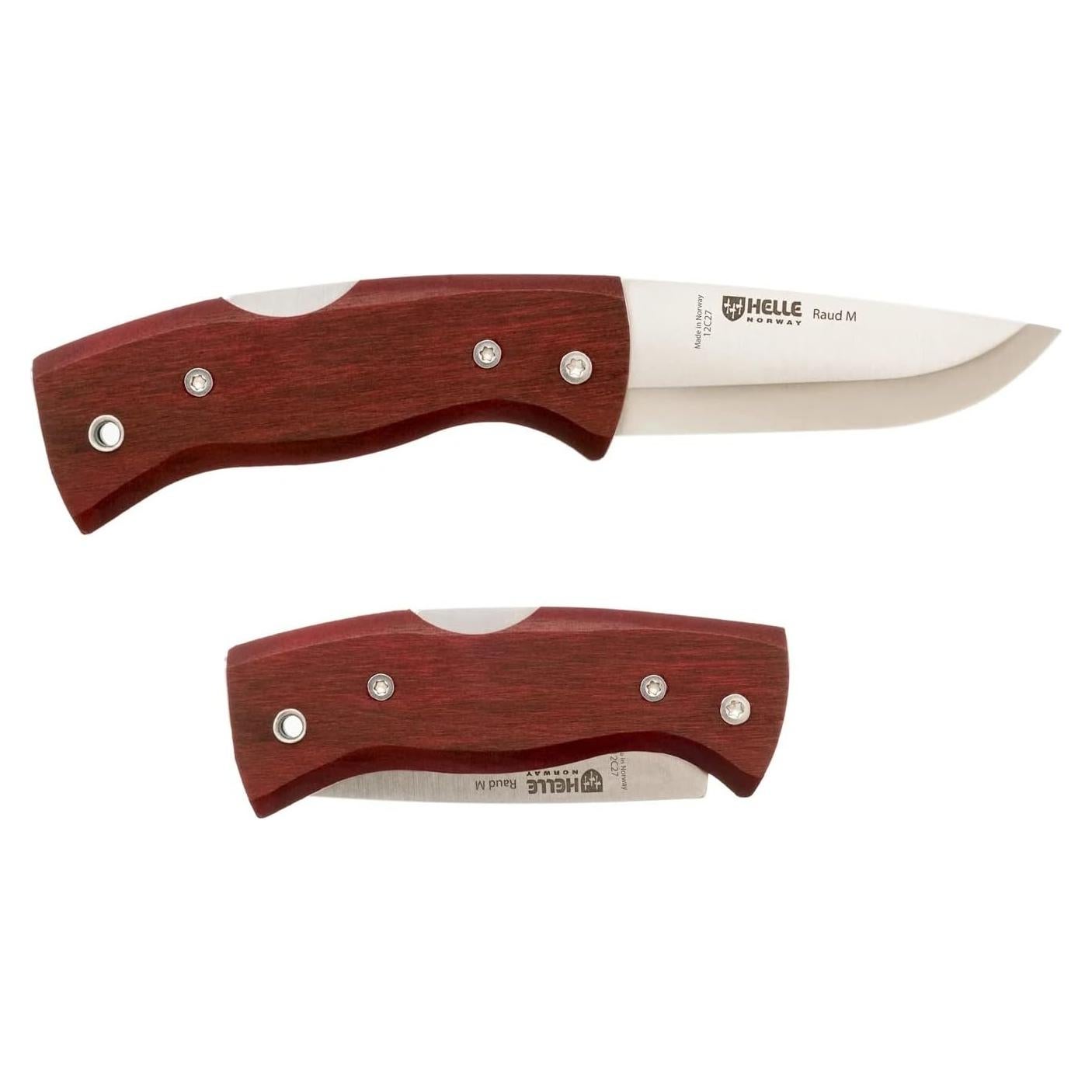 Cuchillo Plegable HELLE Nipa 6.9 cm Acero Inoxidable Abedul