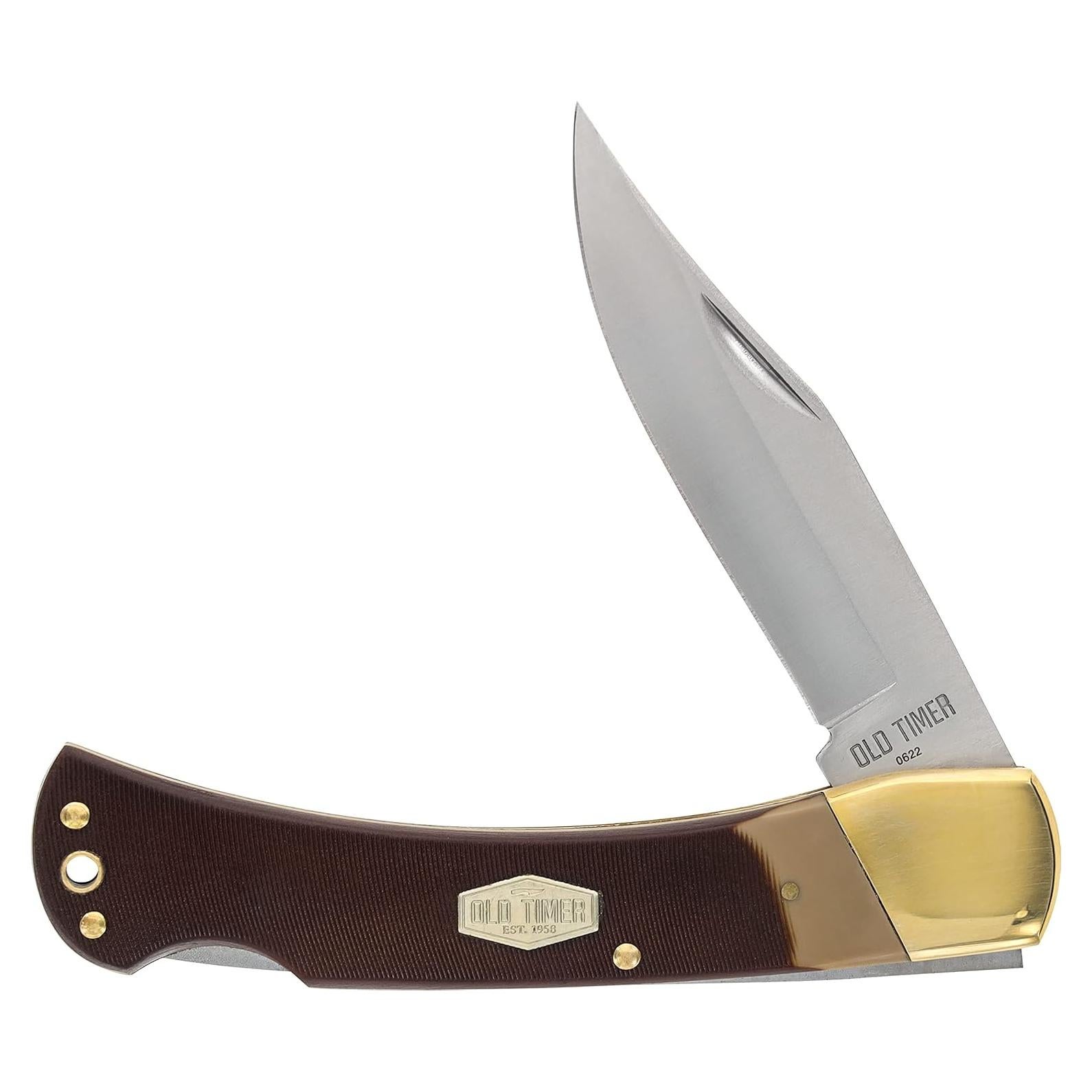Cuchillo de Bolsillo Viejo Temporizador Oso Dorado 9.9 cm Acero Inoxidable