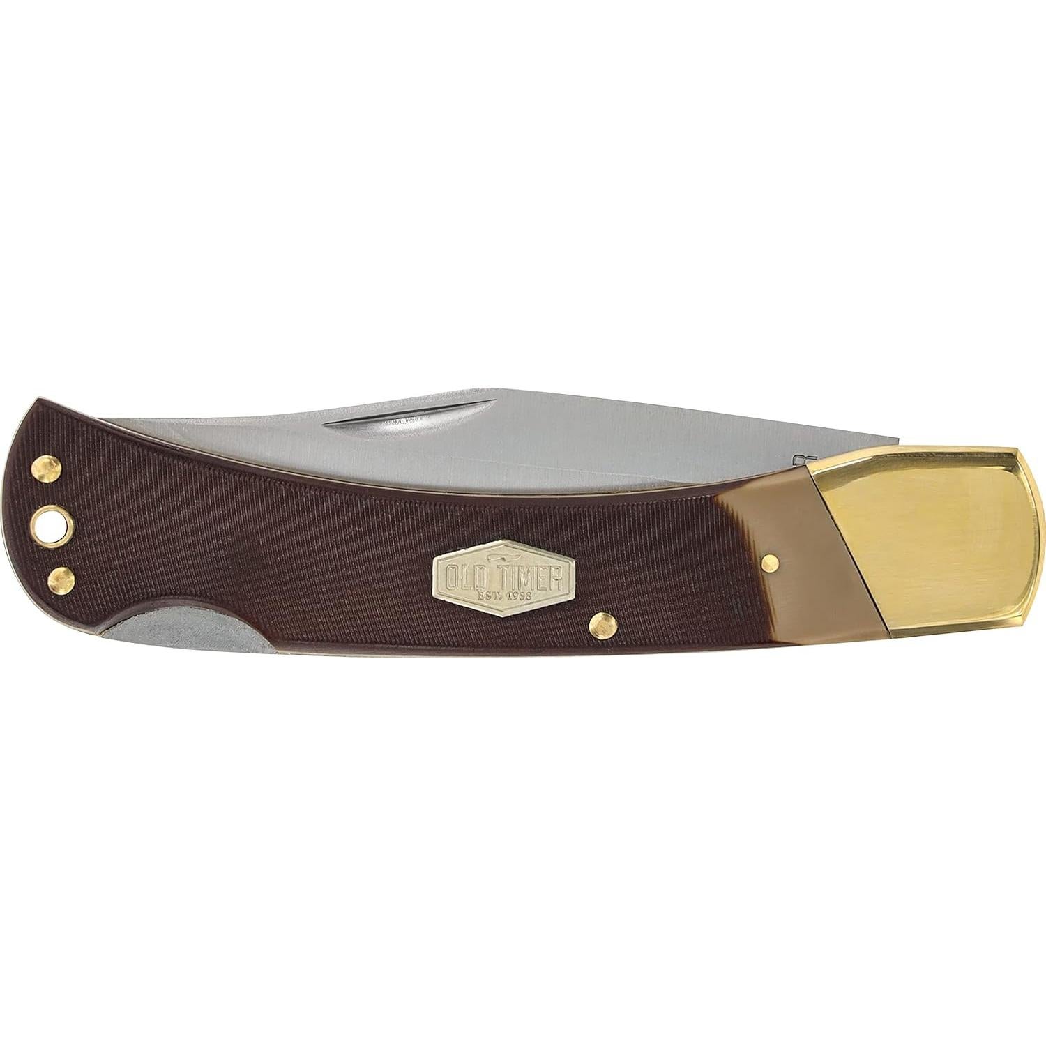 Cuchillo de Bolsillo Viejo Temporizador Oso Dorado 9.9 cm Acero Inoxidable