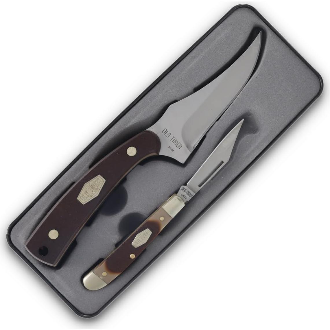 Juego de cuchillos Schrade Old Timer 152OT y Pal Folder - Lata premium