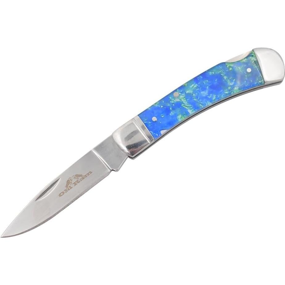 Cuchillo Plegable Manual Old Ram 17.78 cm Azul Caza Camping