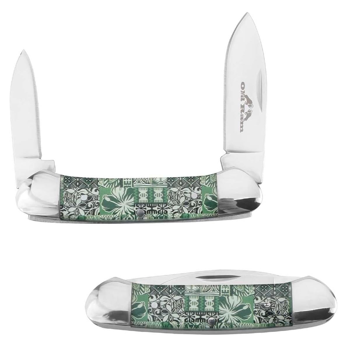 Blade Manual Folding Split Joint Outdoor Hunting EDC Camping Canoe Knife (Mix Color-2)