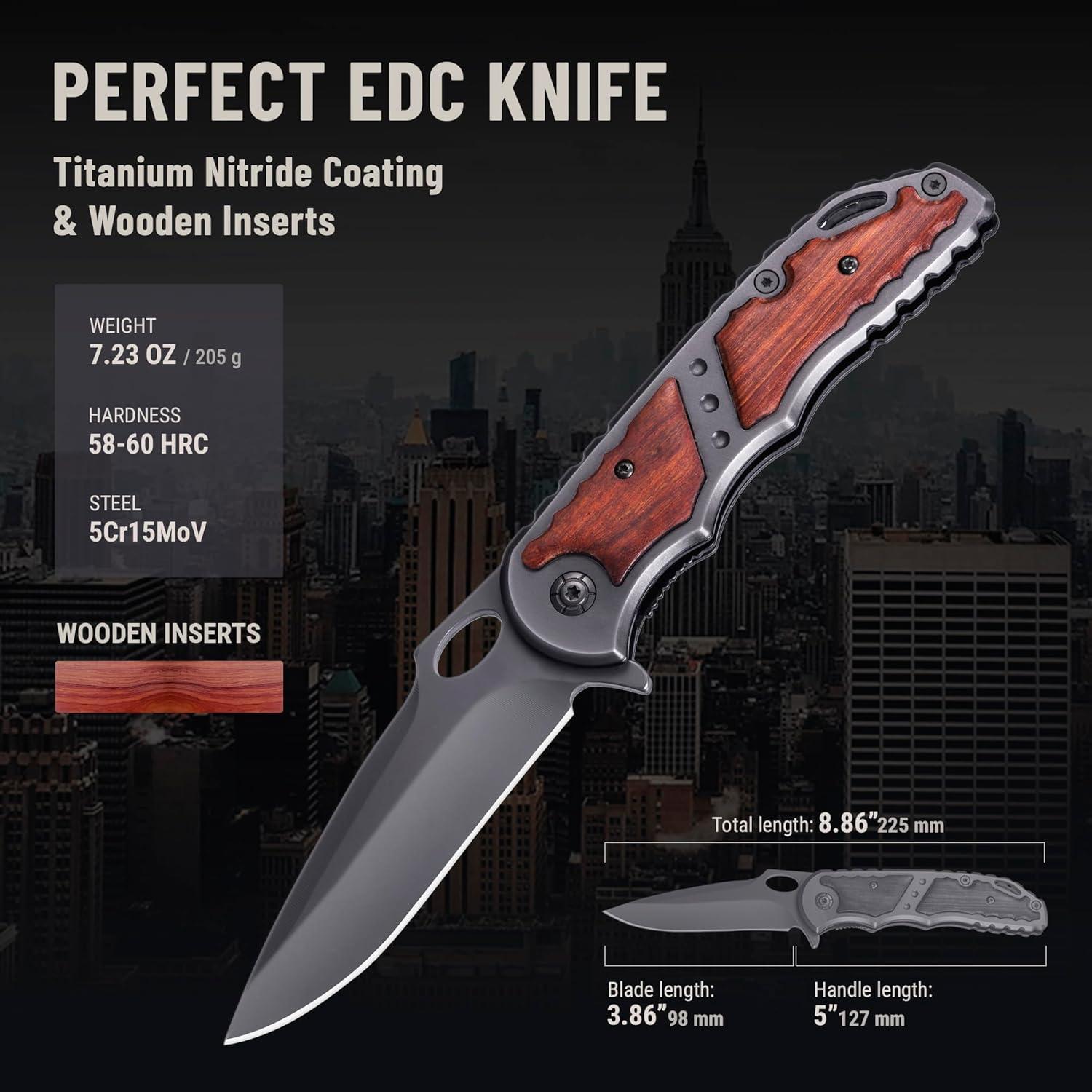 Cuchillo Plegable Grand Way 97010 - Acero Inoxidable 9.8 cm