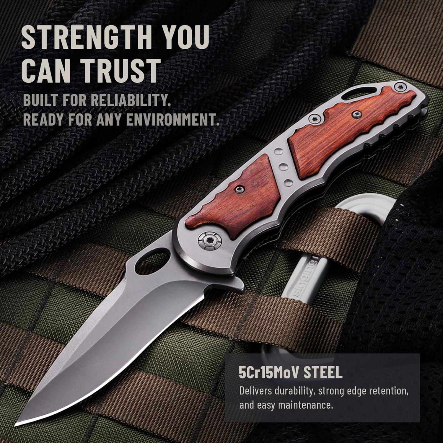 Cuchillo Plegable Grand Way 97010 - Acero Inoxidable 9.8 cm