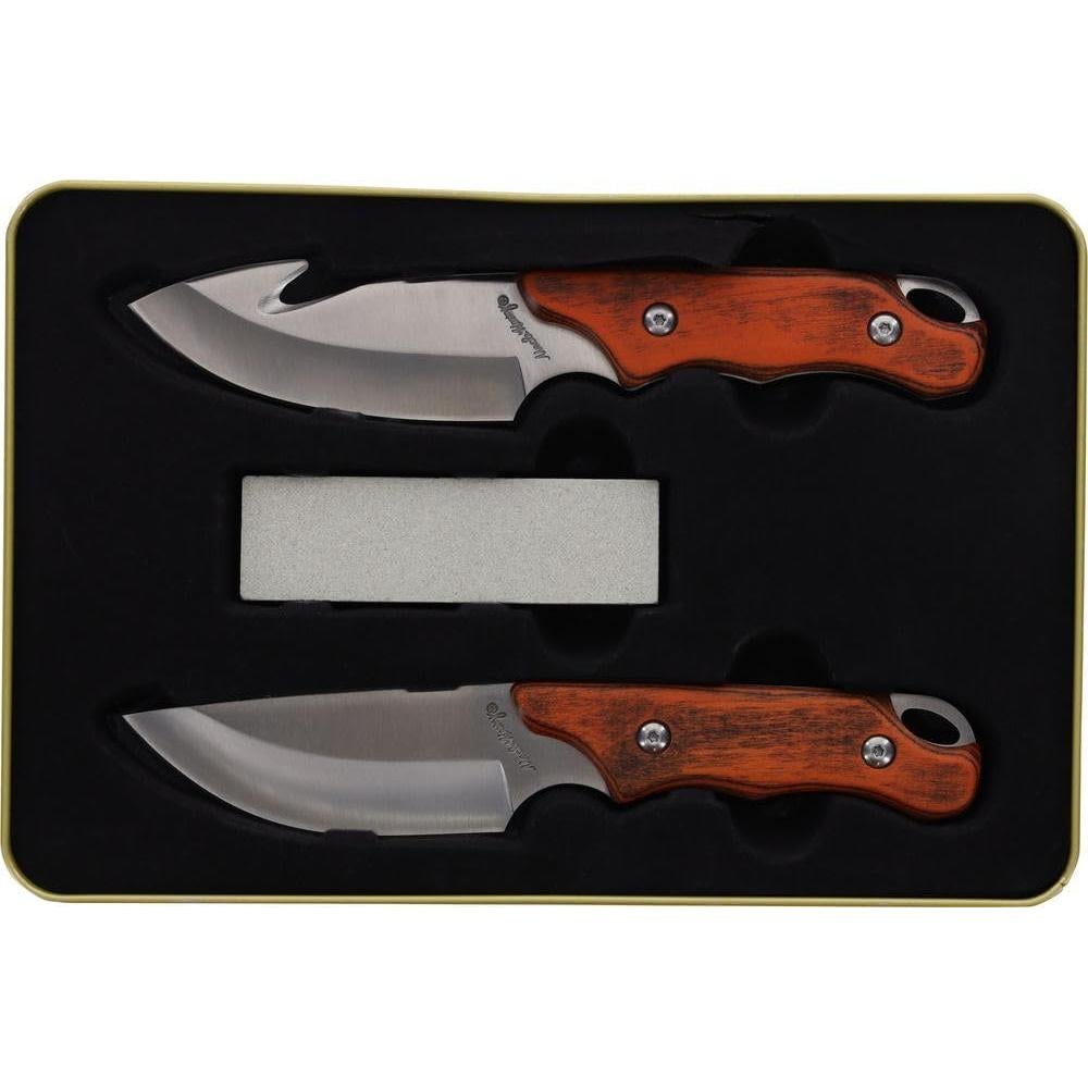 Set de Cuchillos Fijos Tío Henry 2 Piezas con Lata Regalo