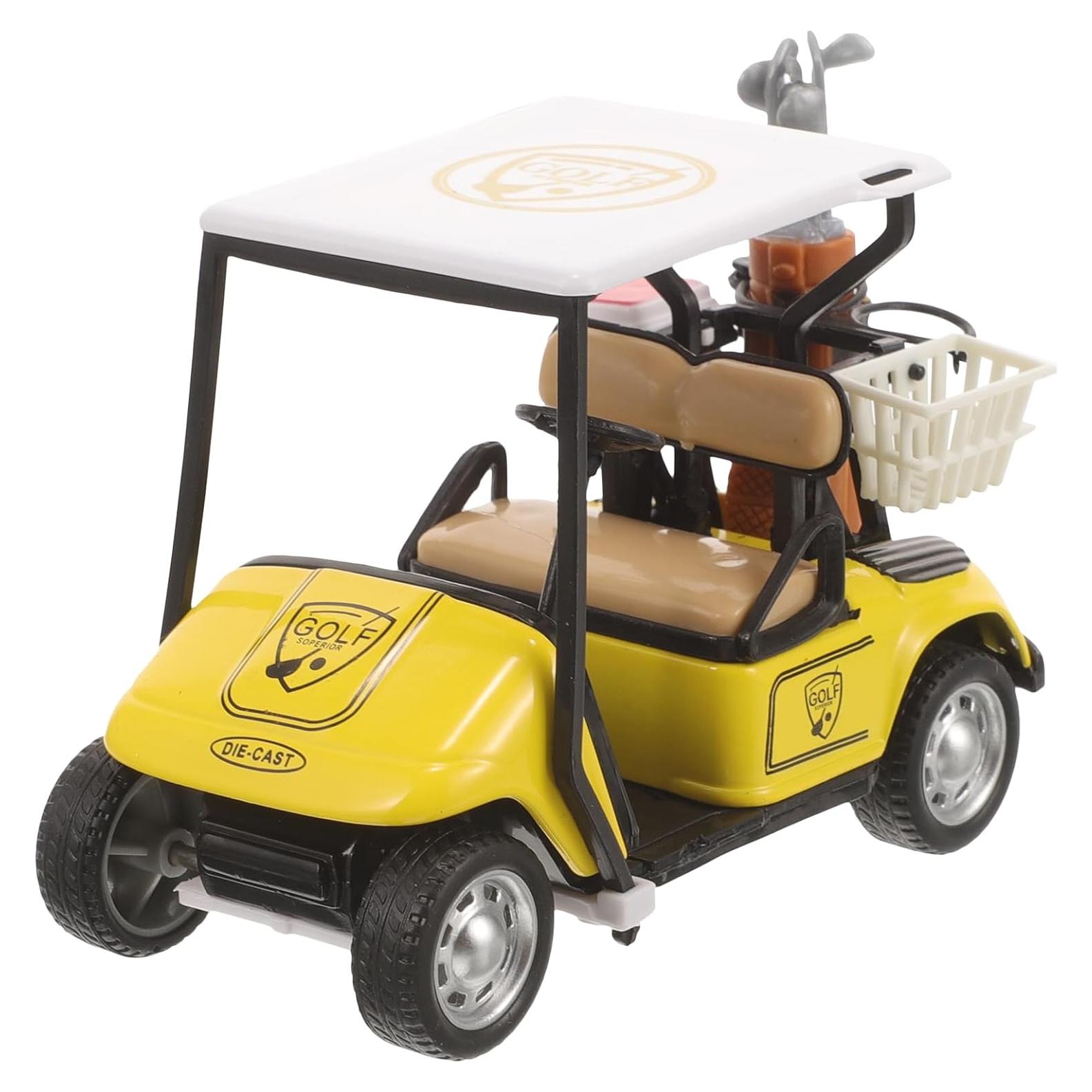 Figurita Carrito de Golf Miniatura Alasum 10x7x4.5cm Amarillo